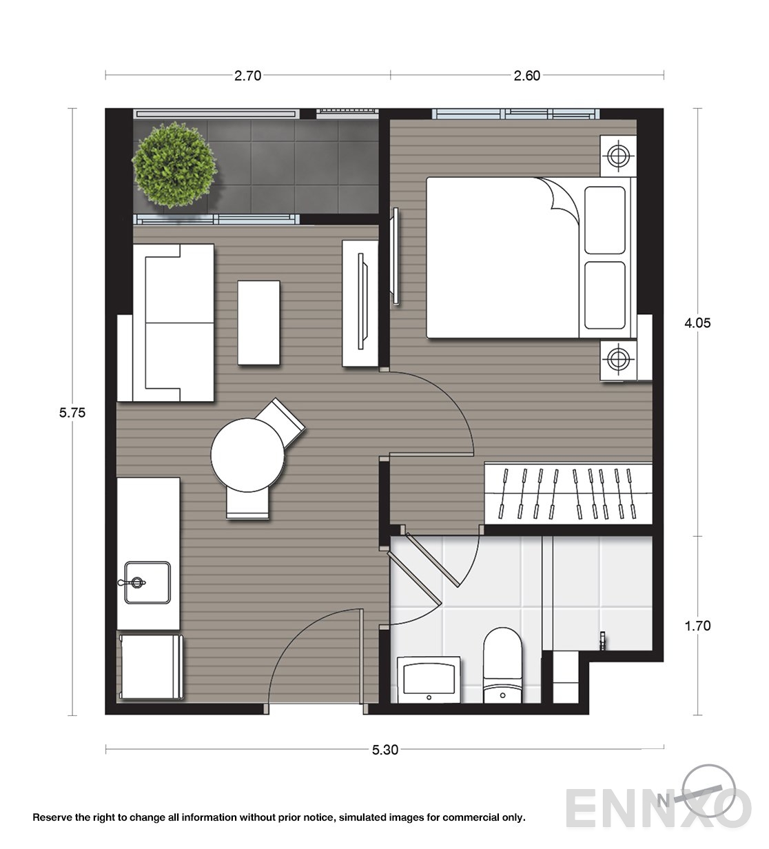 รูปแปลนห้อง A12X ของโครงการ นิว โนเบิล แจ้งวัฒนะ