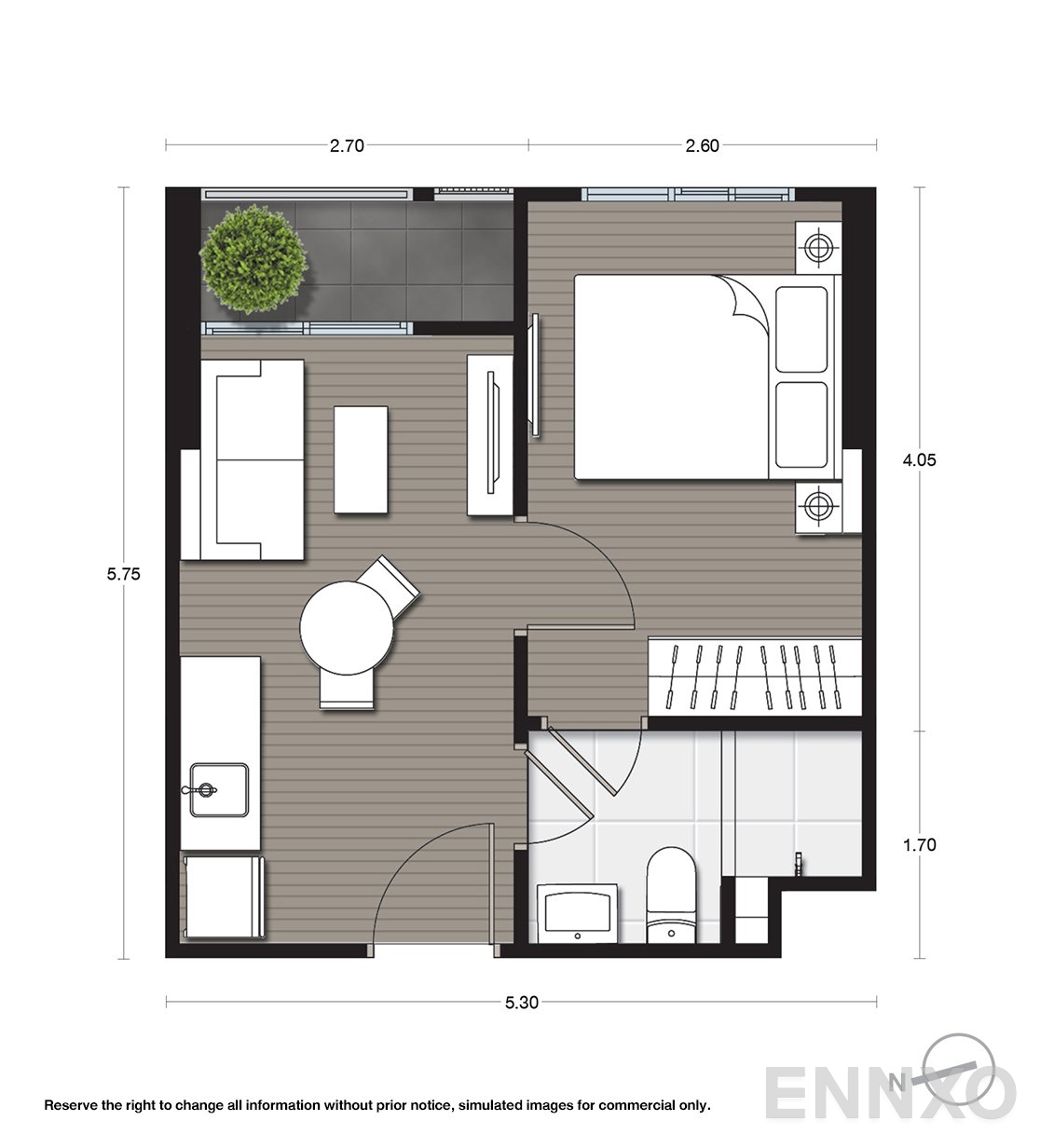 รูปแปลนห้อง A9 ของโครงการ นิว โนเบิล แจ้งวัฒนะ