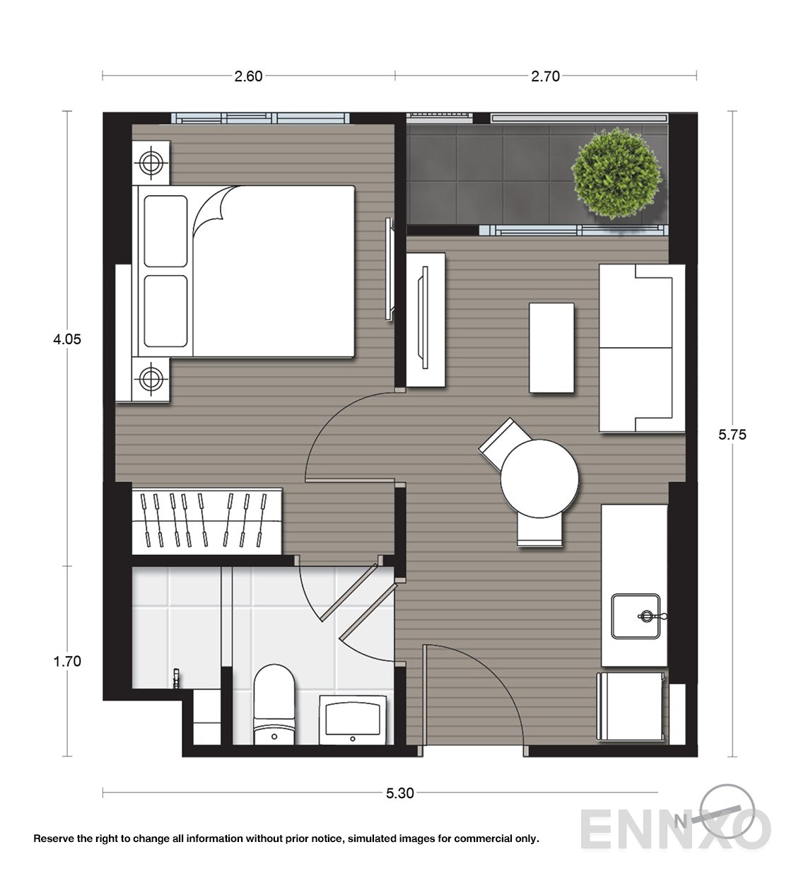 รูปแปลนห้อง A19 ของโครงการ นิว โนเบิล แจ้งวัฒนะ