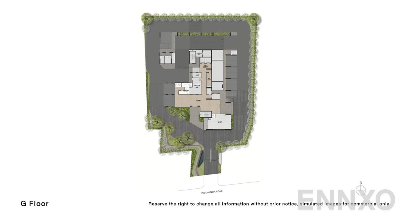 แปลนชั้น Ground ของโครงการ Nue Noble Faichai - Wanglang