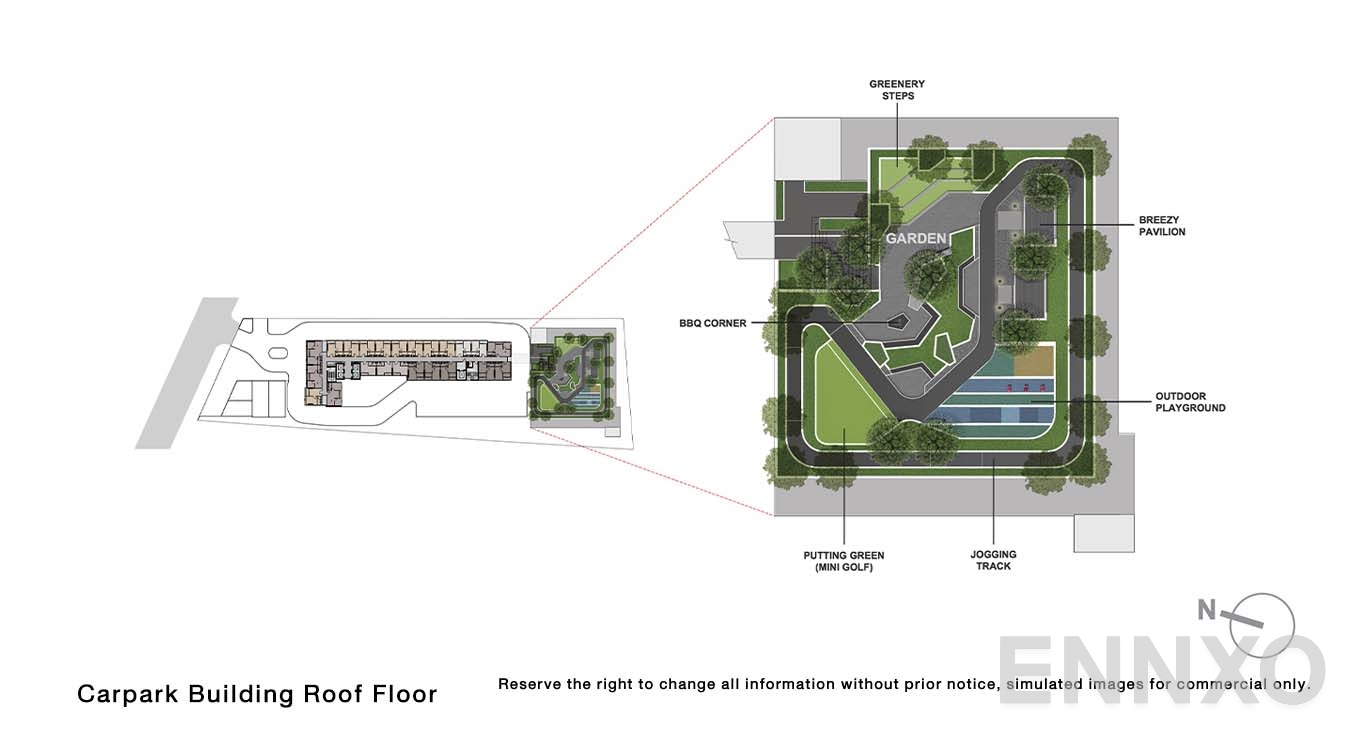 แปลนชั้น Carpark Roof Floor ของโครงการ นิว โนเบิล งามวงศ์วาน