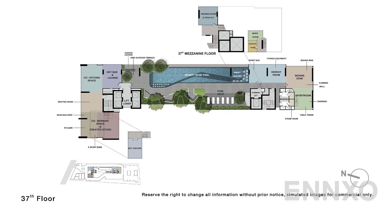 แปลนชั้น 37 Floor ของโครงการ นิว โนเบิล งามวงศ์วาน