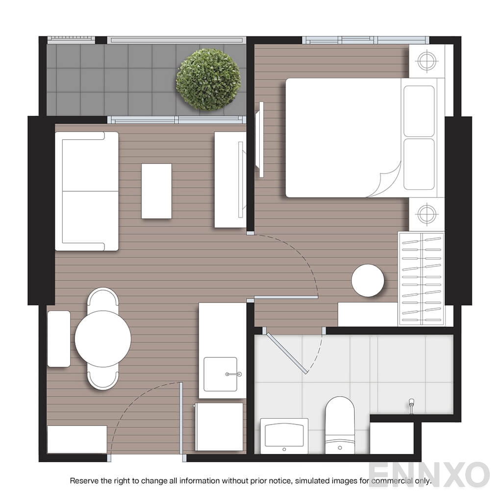 รูปแปลนห้อง A12 ของโครงการ นิว โนเบิล งามวงศ์วาน