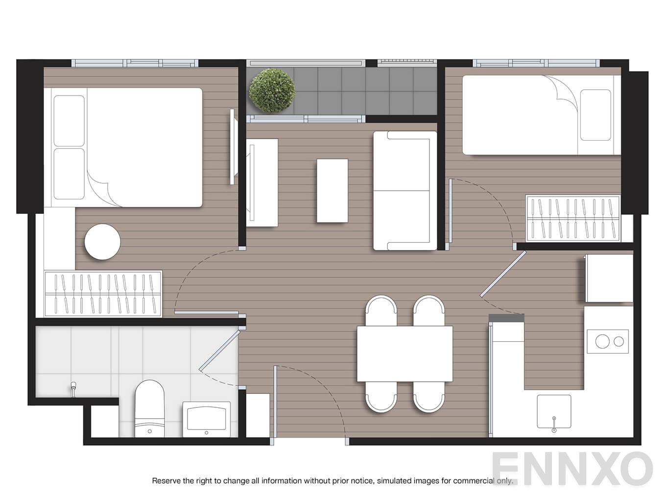 รูปแปลนห้อง B23 ของโครงการ นิว โนเบิล งามวงศ์วาน