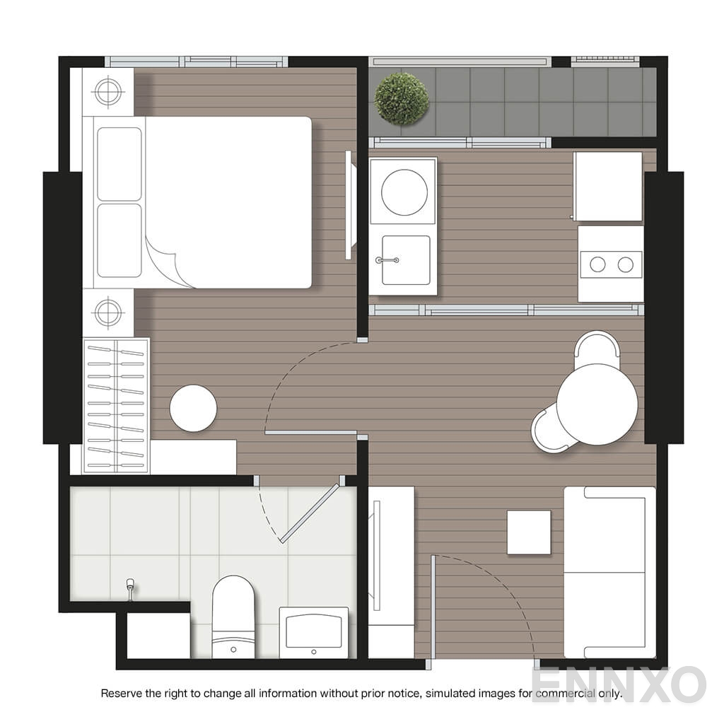 รูปแปลนห้อง A7 ของโครงการ นิว โนเบิล งามวงศ์วาน