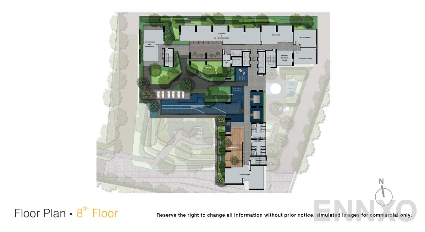 แปลนชั้น 8 Floor ของโครงการ นิว โนเบิล ศรีนครินทร์ - ลาซาล