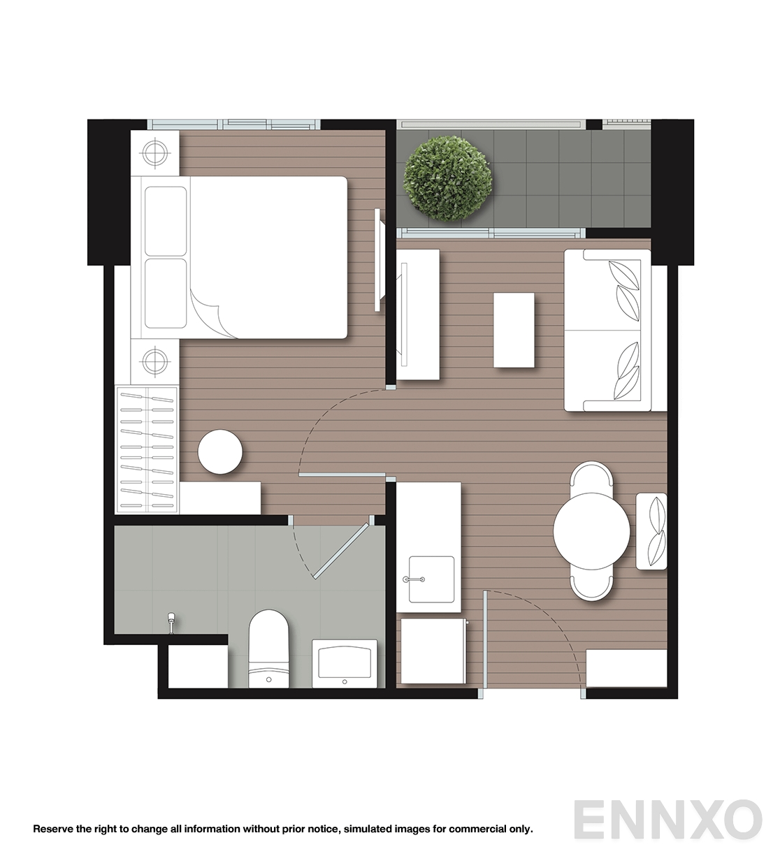 รูปแปลนห้อง A3 ของโครงการ นิว โนเบิล ศรีนครินทร์ - ลาซาล