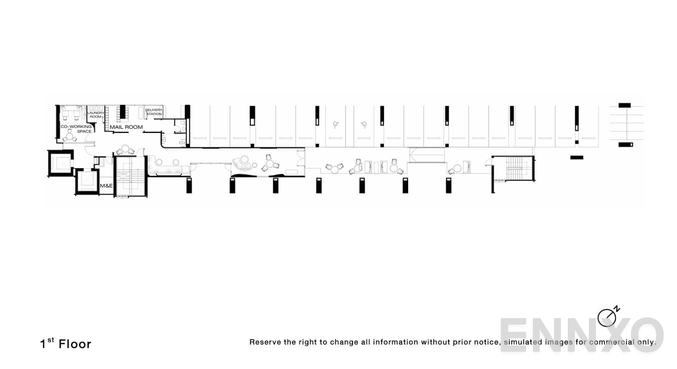 แปลนชั้น 1 Floor ของโครงการ NUE Riverest Ratburana