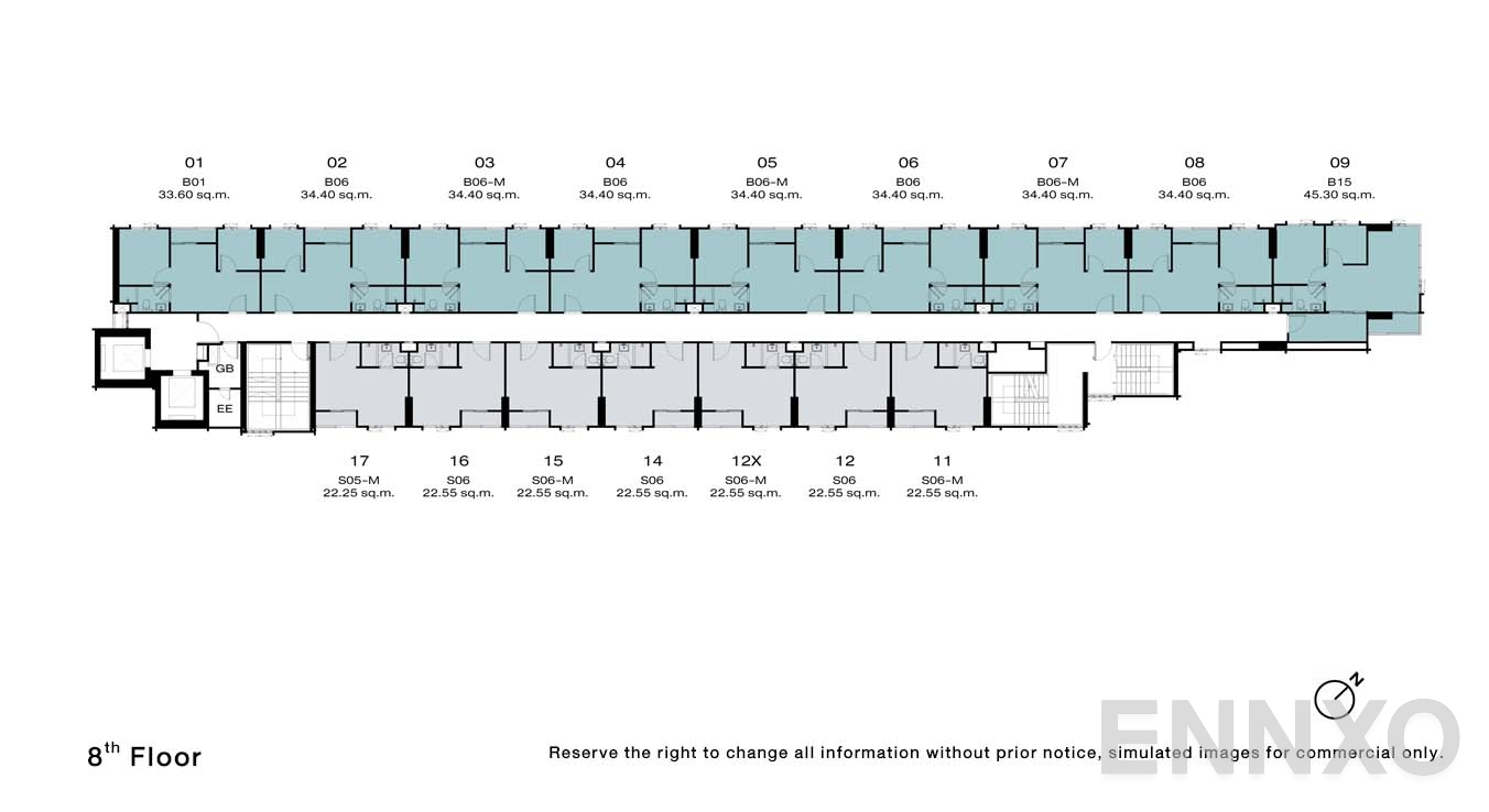 แปลนชั้น 8 Floor ของโครงการ NUE Riverest Ratburana