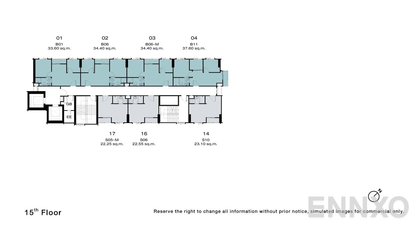 แปลนชั้น 15 Floor ของโครงการ NUE Riverest Ratburana