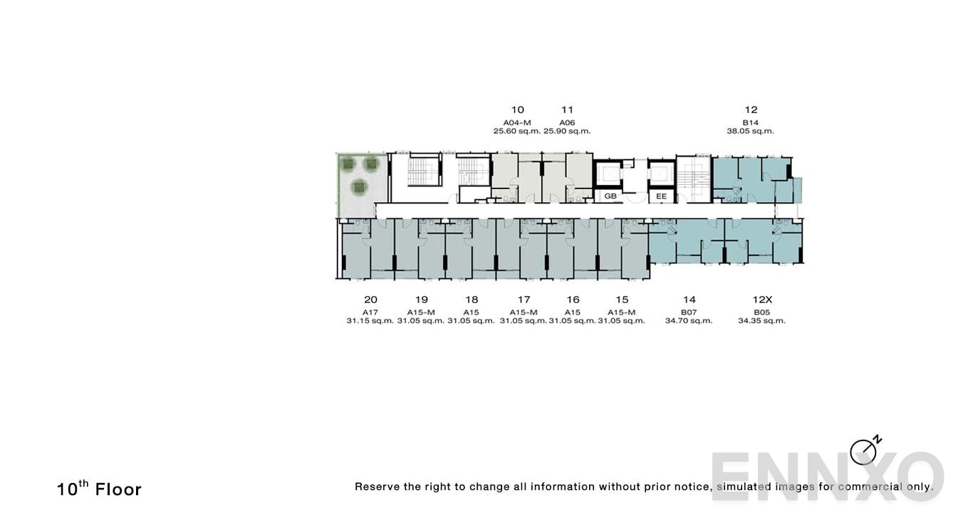 แปลนชั้น 10 Floor ของโครงการ NUE Riverest Ratburana
