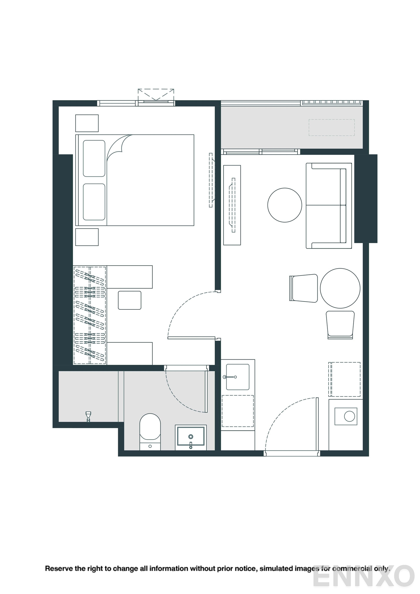รูปแปลนห้อง A16 ของโครงการ NUE Riverest Ratburana