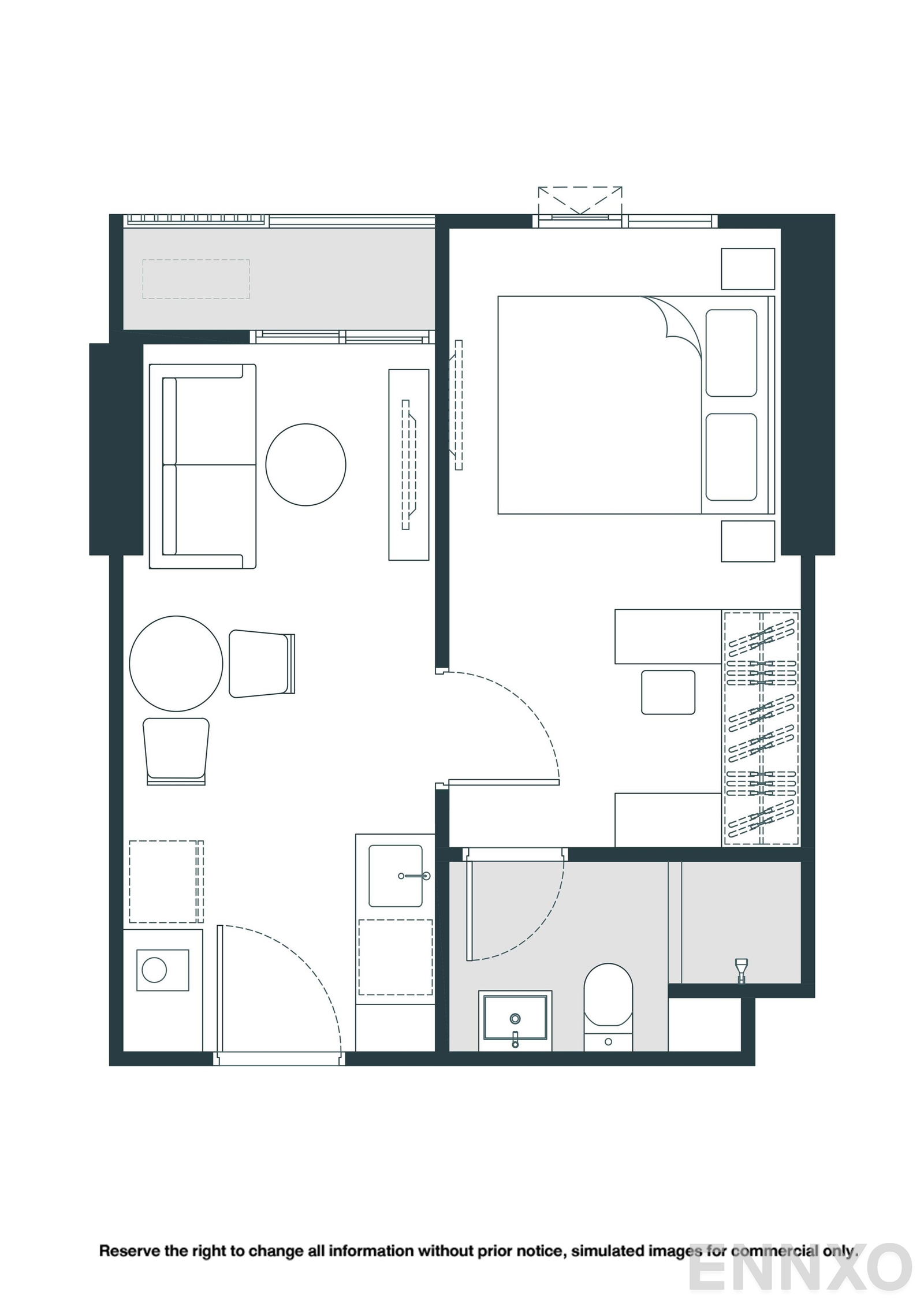 รูปแปลนห้อง A13 ของโครงการ NUE Riverest Ratburana