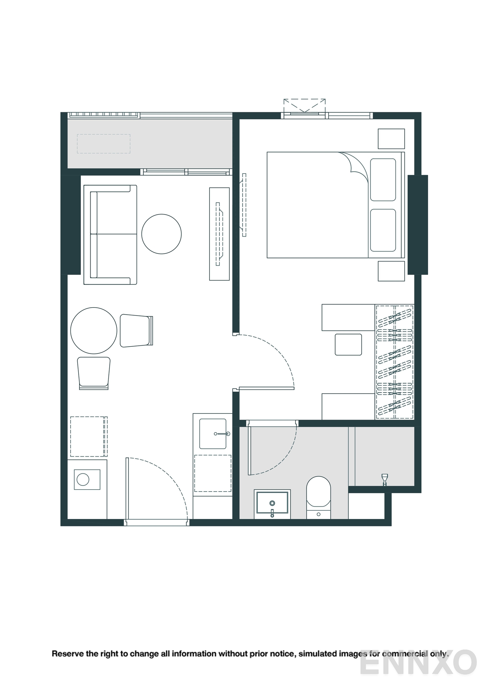 รูปแปลนห้อง A21 ของโครงการ NUE Riverest Ratburana