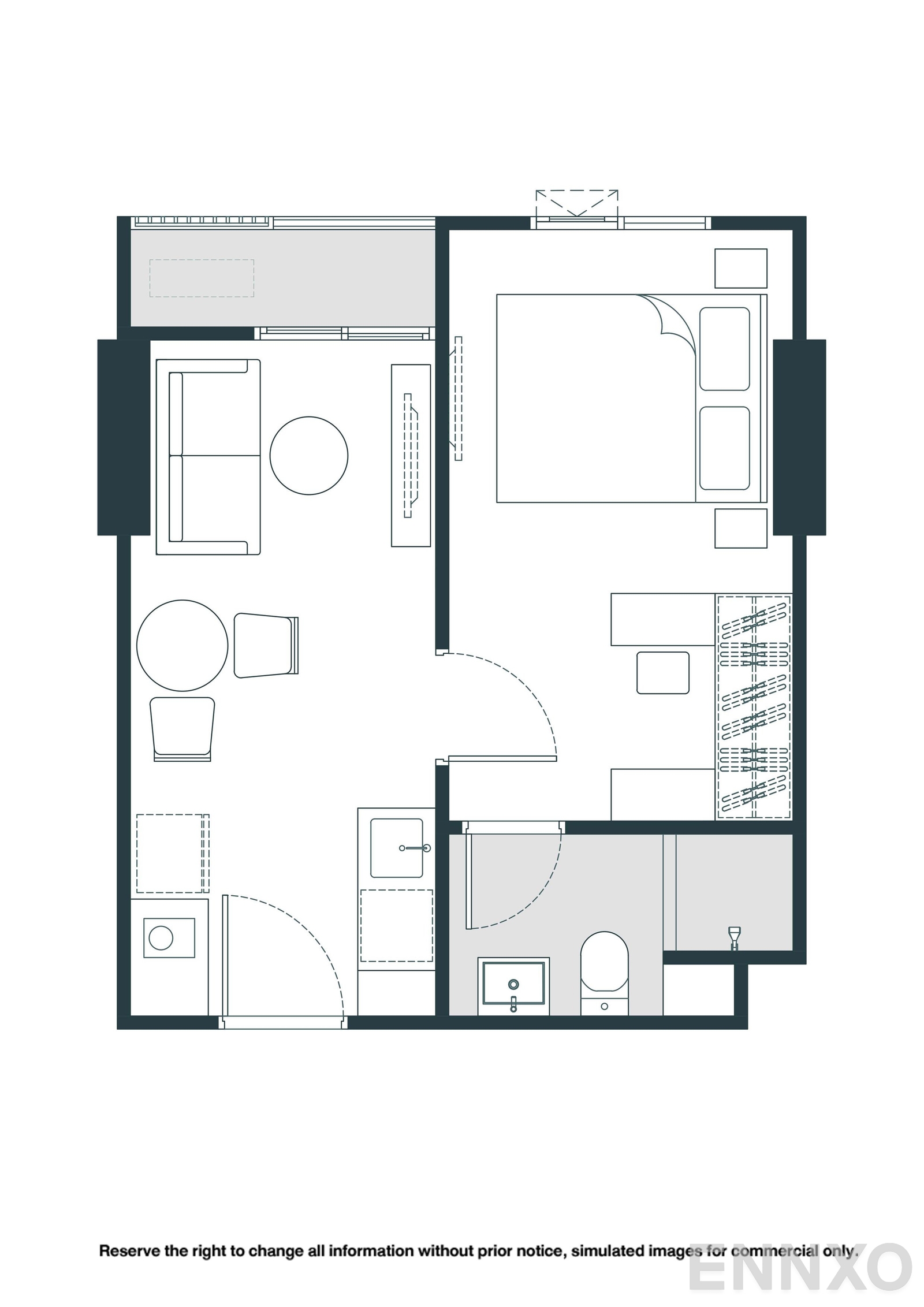 รูปแปลนห้อง A15 ของโครงการ NUE Riverest Ratburana