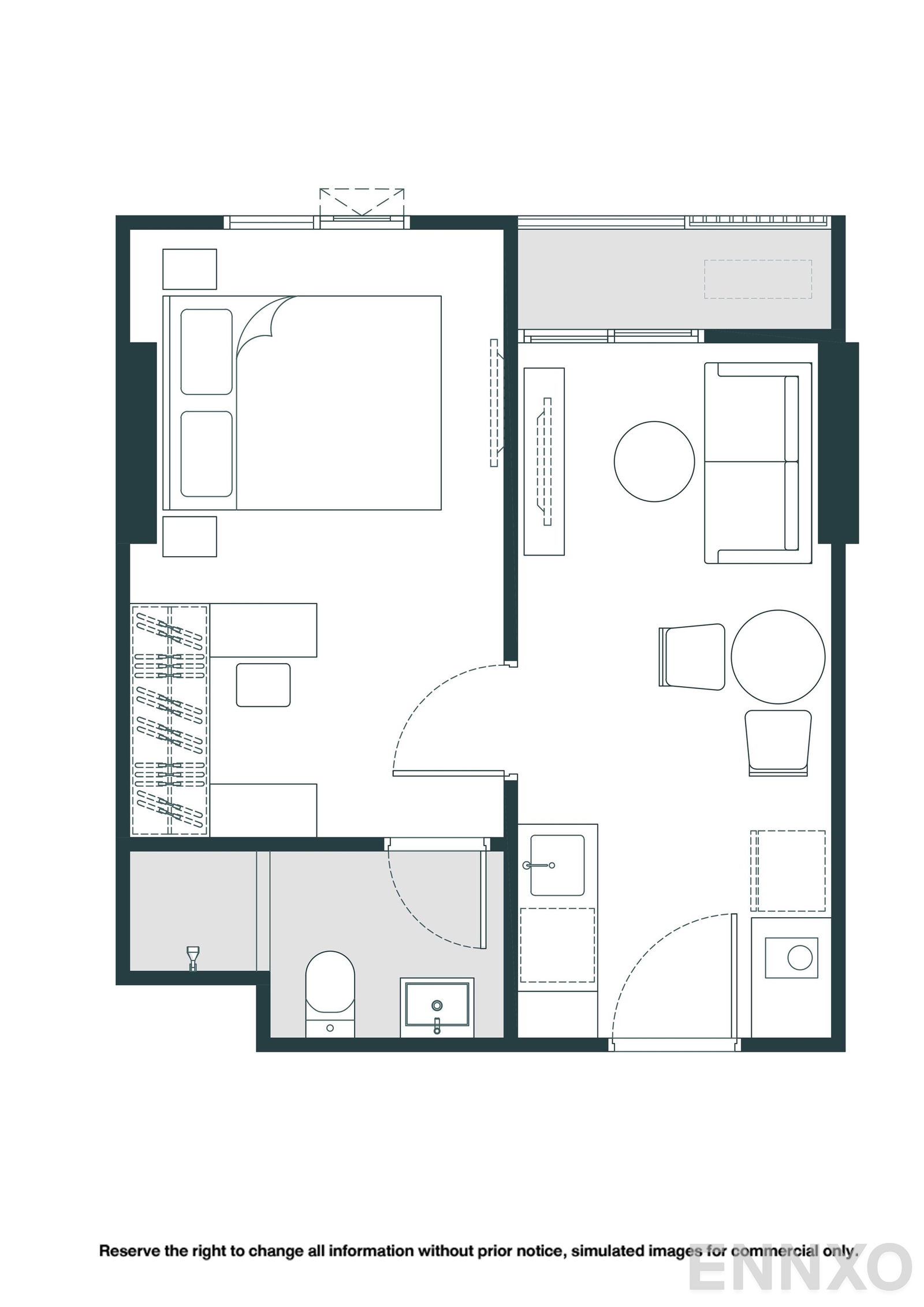 รูปแปลนห้อง A18 ของโครงการ NUE Riverest Ratburana