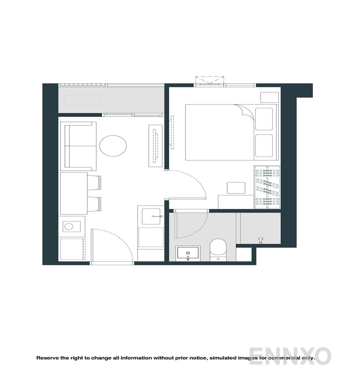 รูปแปลนห้อง A01 ของโครงการ NUE Riverest Ratburana