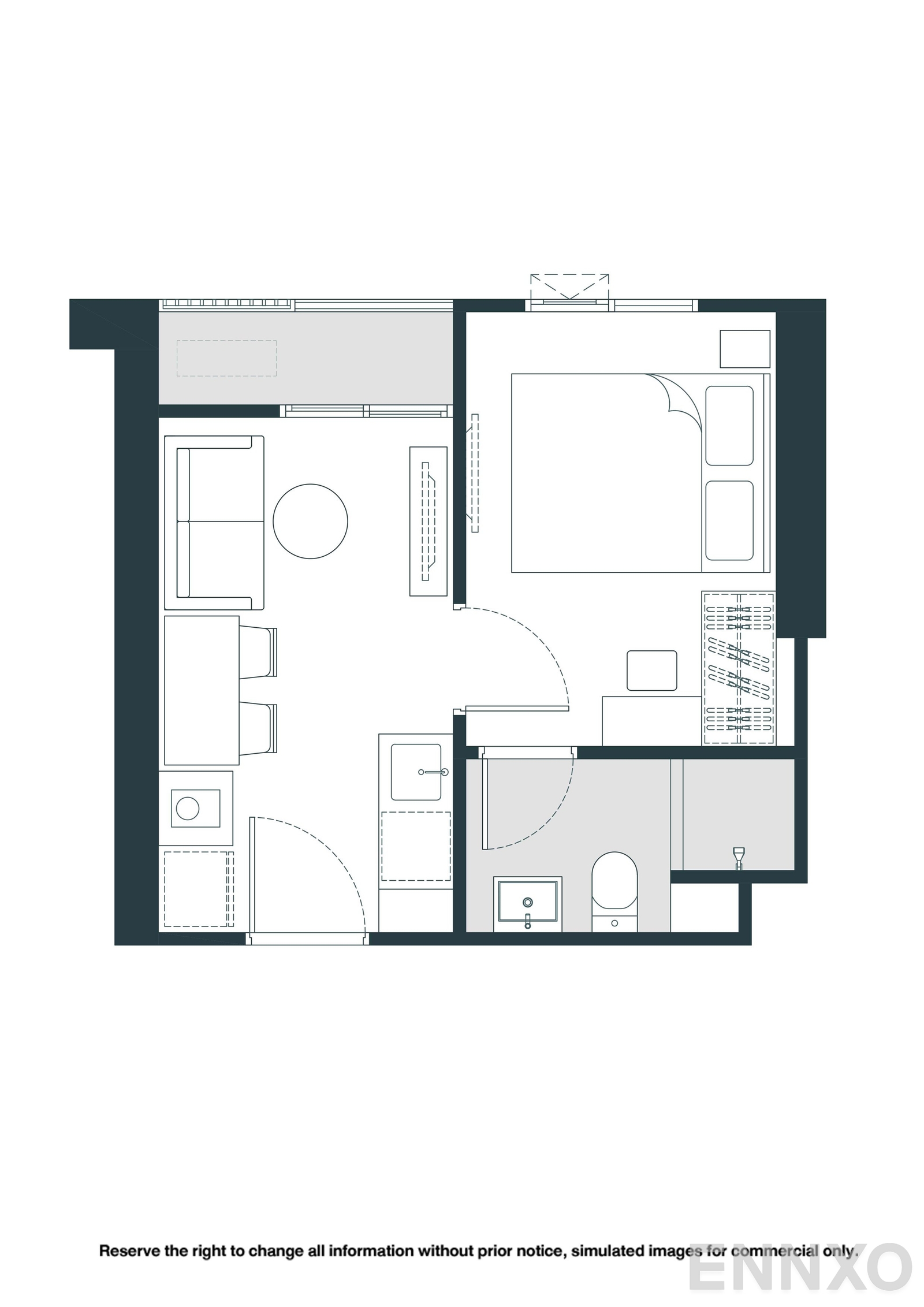 รูปแปลนห้อง A03 ของโครงการ NUE Riverest Ratburana