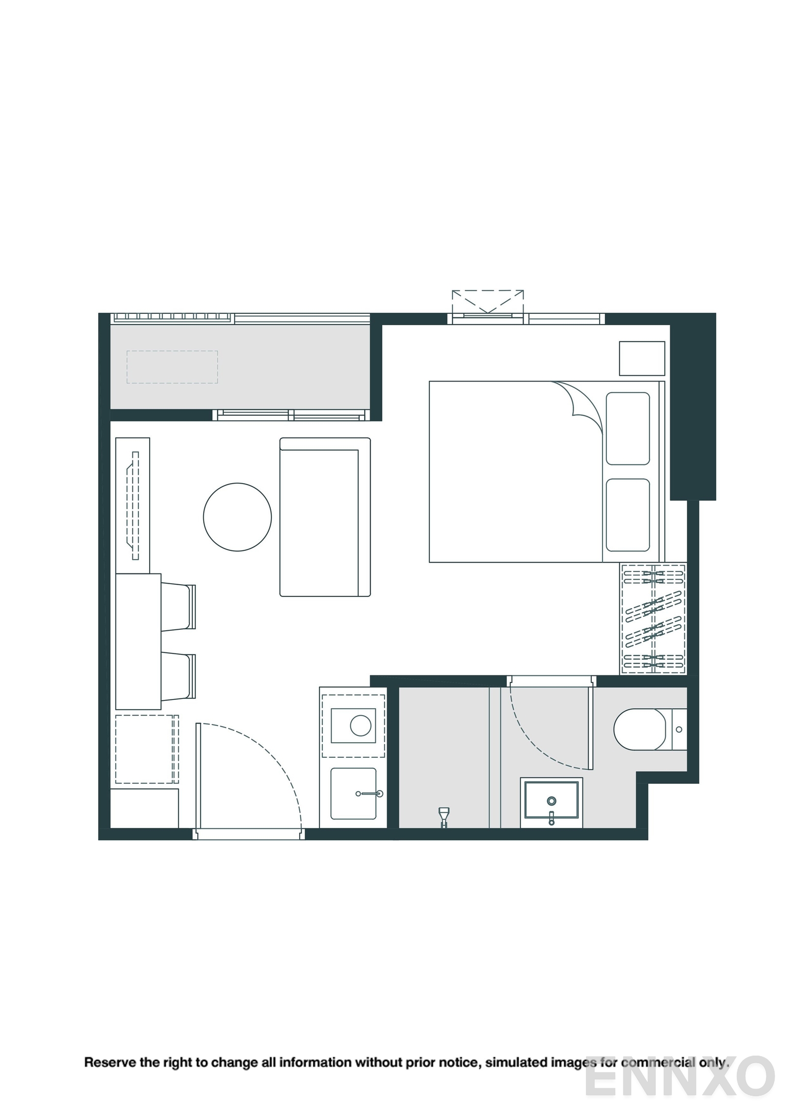รูปแปลนห้อง S11 ของโครงการ NUE Riverest Ratburana