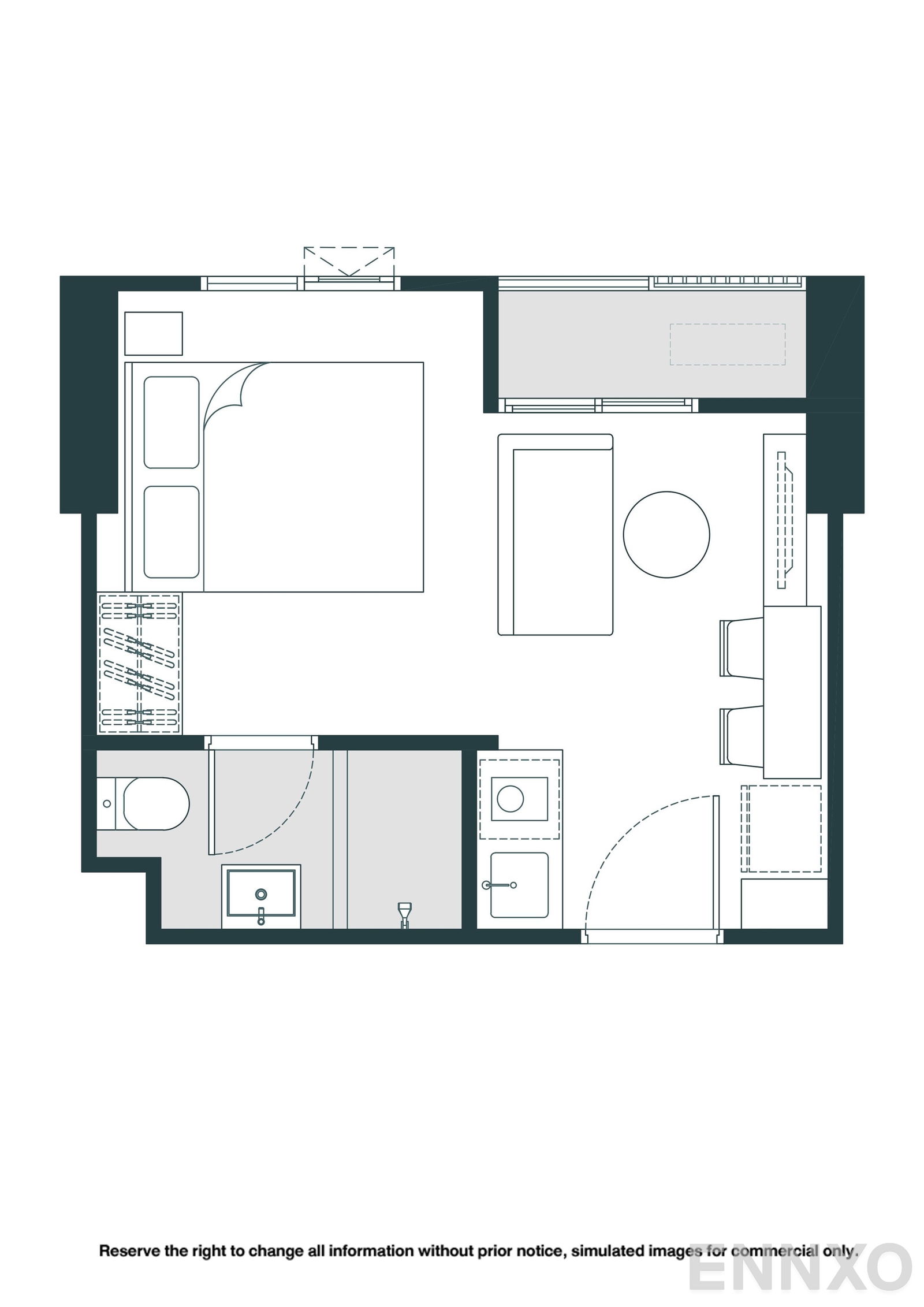 รูปแปลนห้อง S06-M ของโครงการ NUE Riverest Ratburana