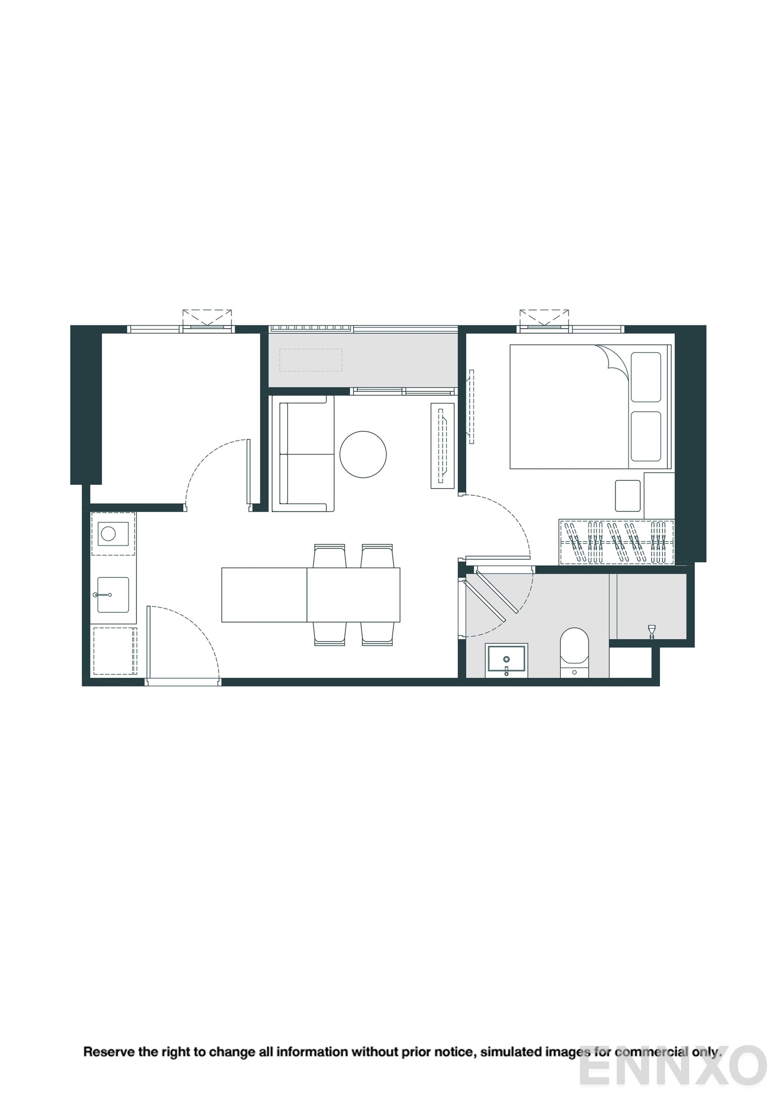 รูปแปลนห้อง B03 ของโครงการ NUE Riverest Ratburana