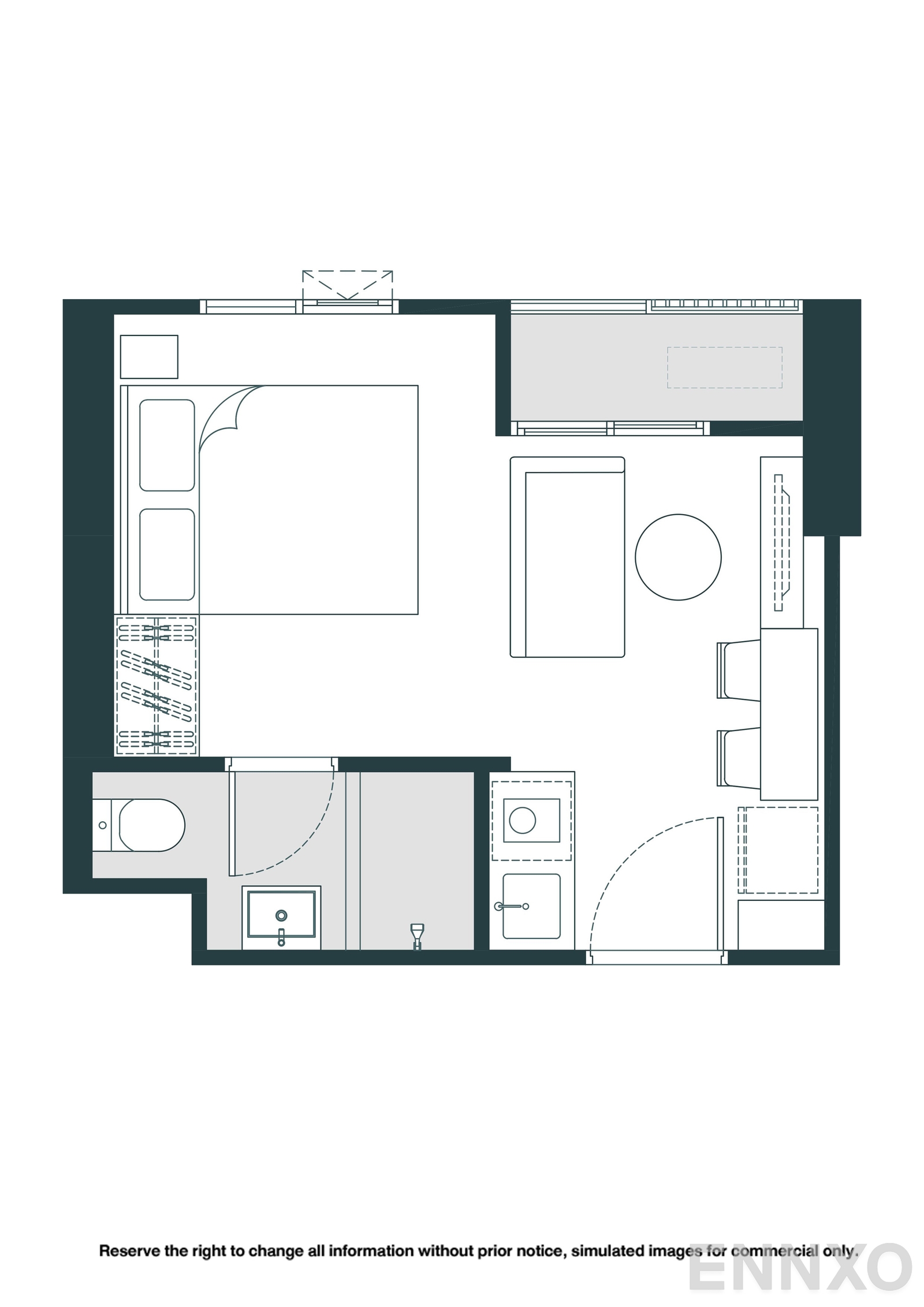รูปแปลนห้อง S04-M ของโครงการ NUE Riverest Ratburana