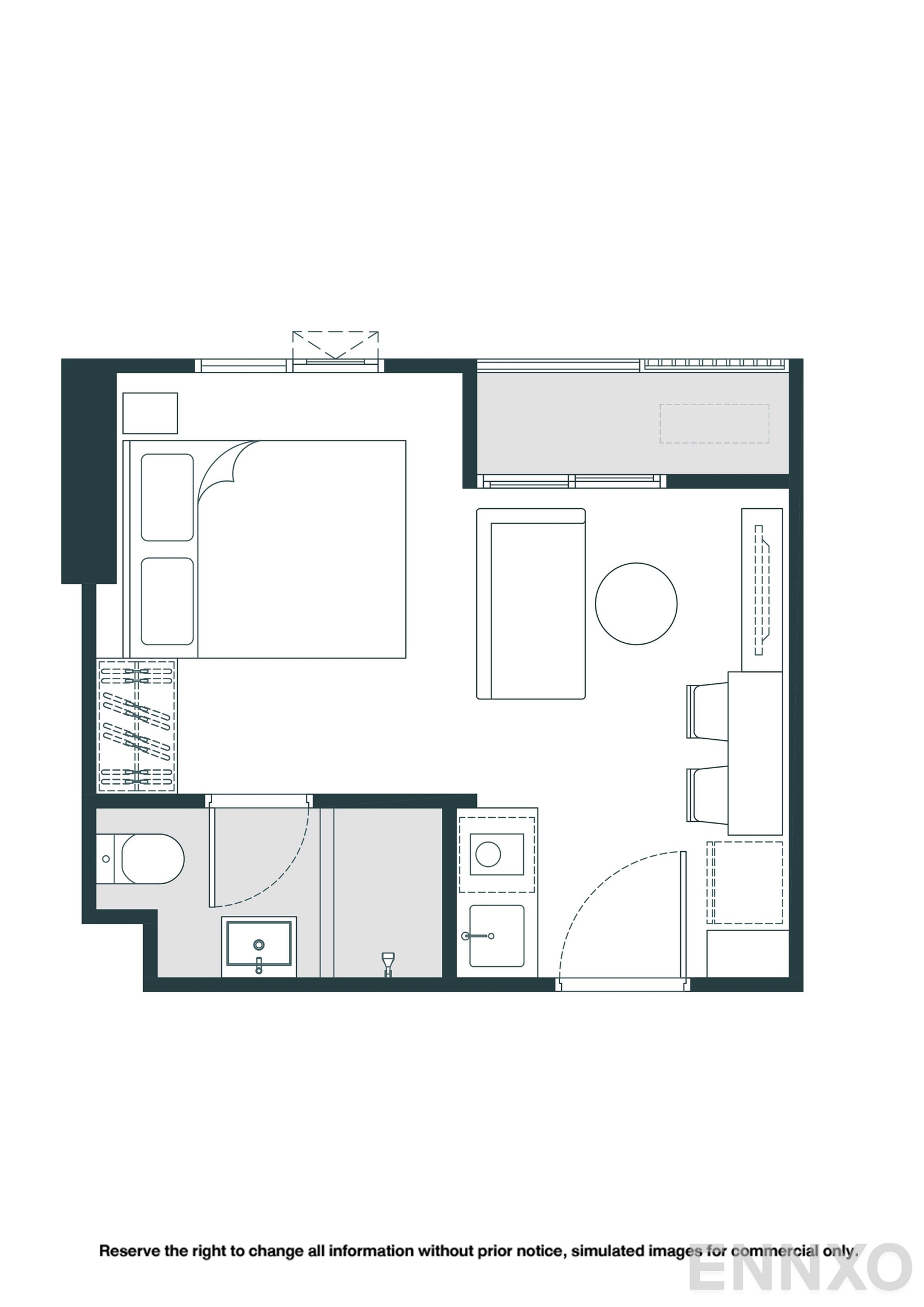 รูปแปลนห้อง S11-M ของโครงการ NUE Riverest Ratburana