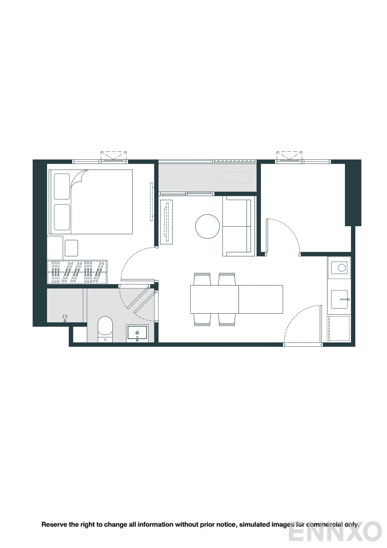 รูปแปลนห้อง B01 ของโครงการ NUE Riverest Ratburana
