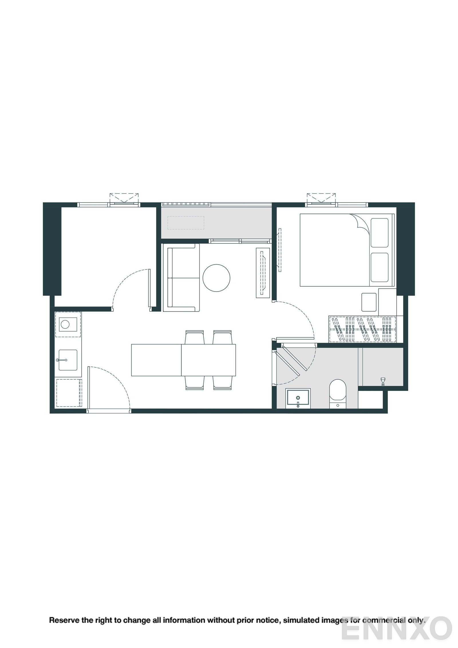 รูปแปลนห้อง B06 ของโครงการ NUE Riverest Ratburana