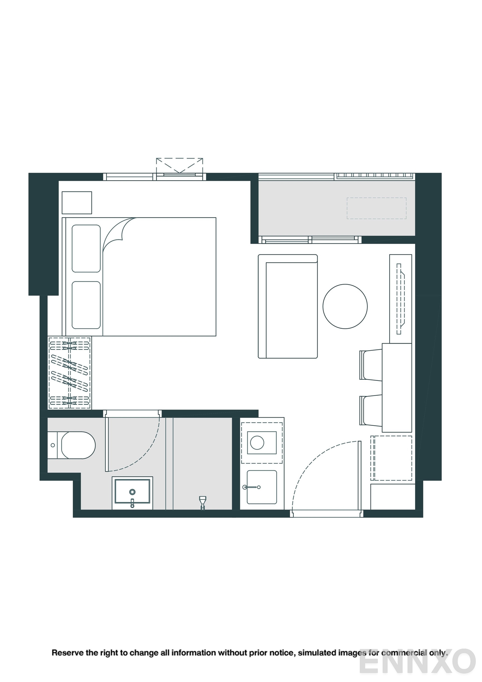 รูปแปลนห้อง S05-M ของโครงการ NUE Riverest Ratburana