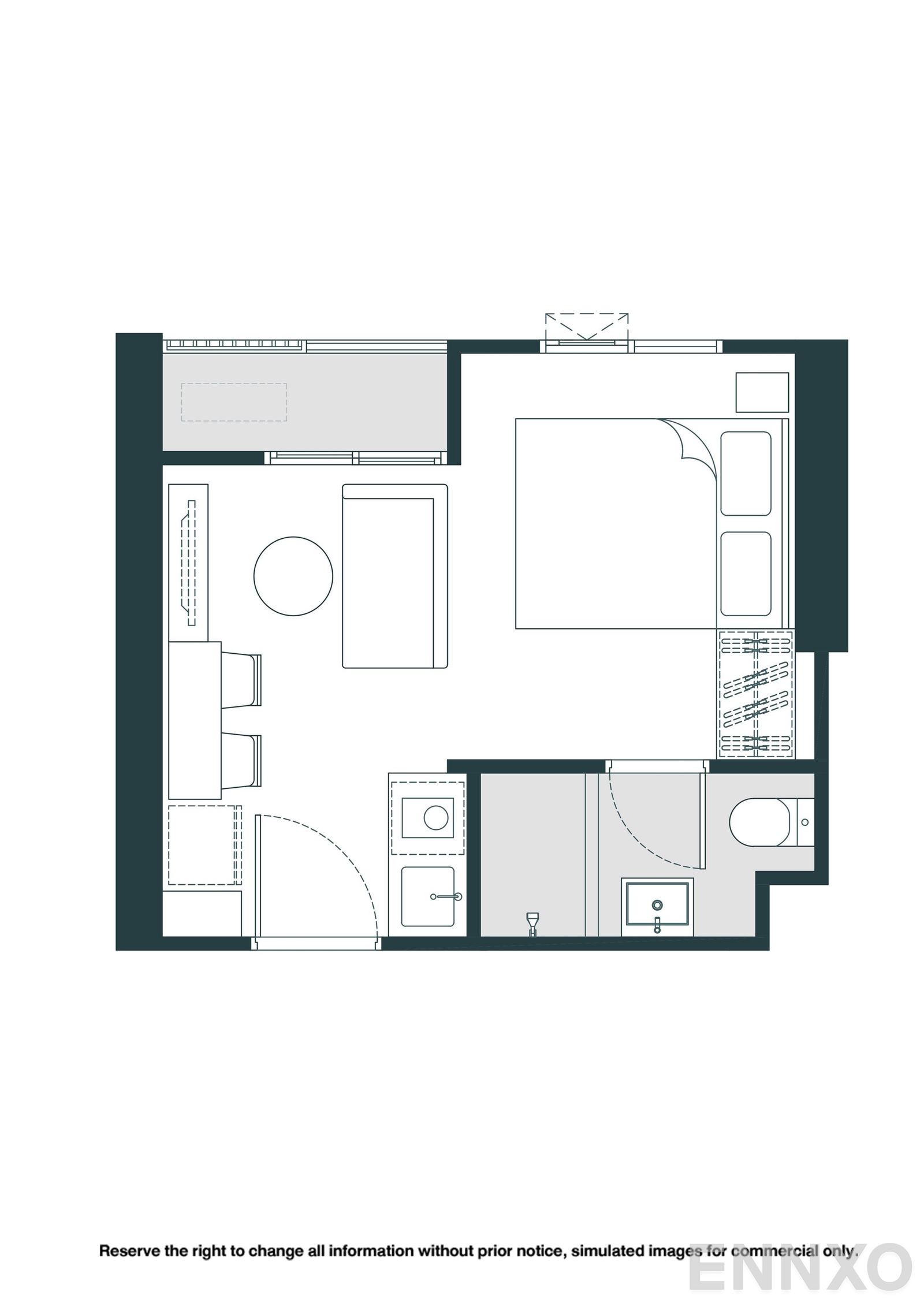 รูปแปลนห้อง S02 ของโครงการ NUE Riverest Ratburana