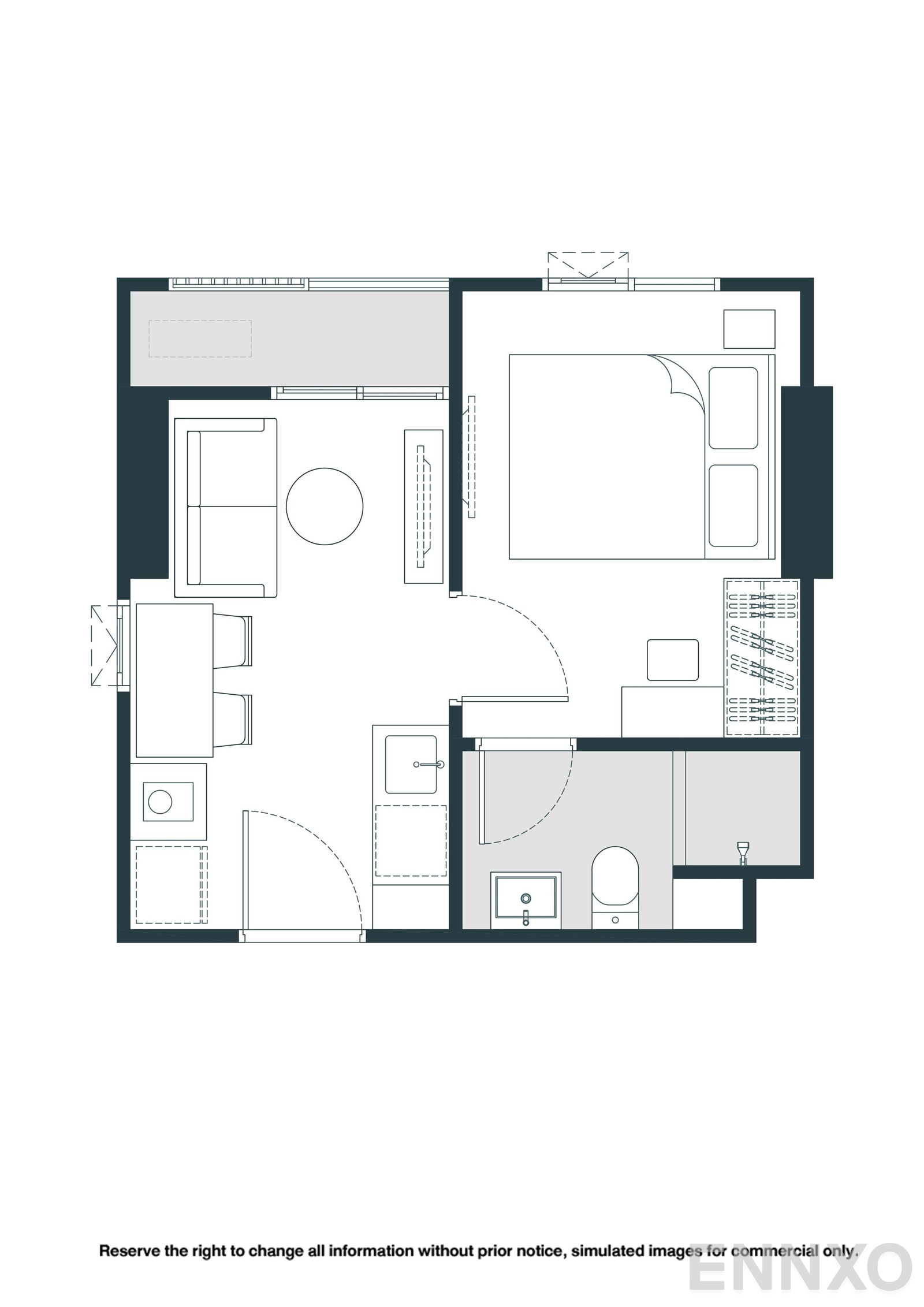 รูปแปลนห้อง A05 ของโครงการ NUE Riverest Ratburana