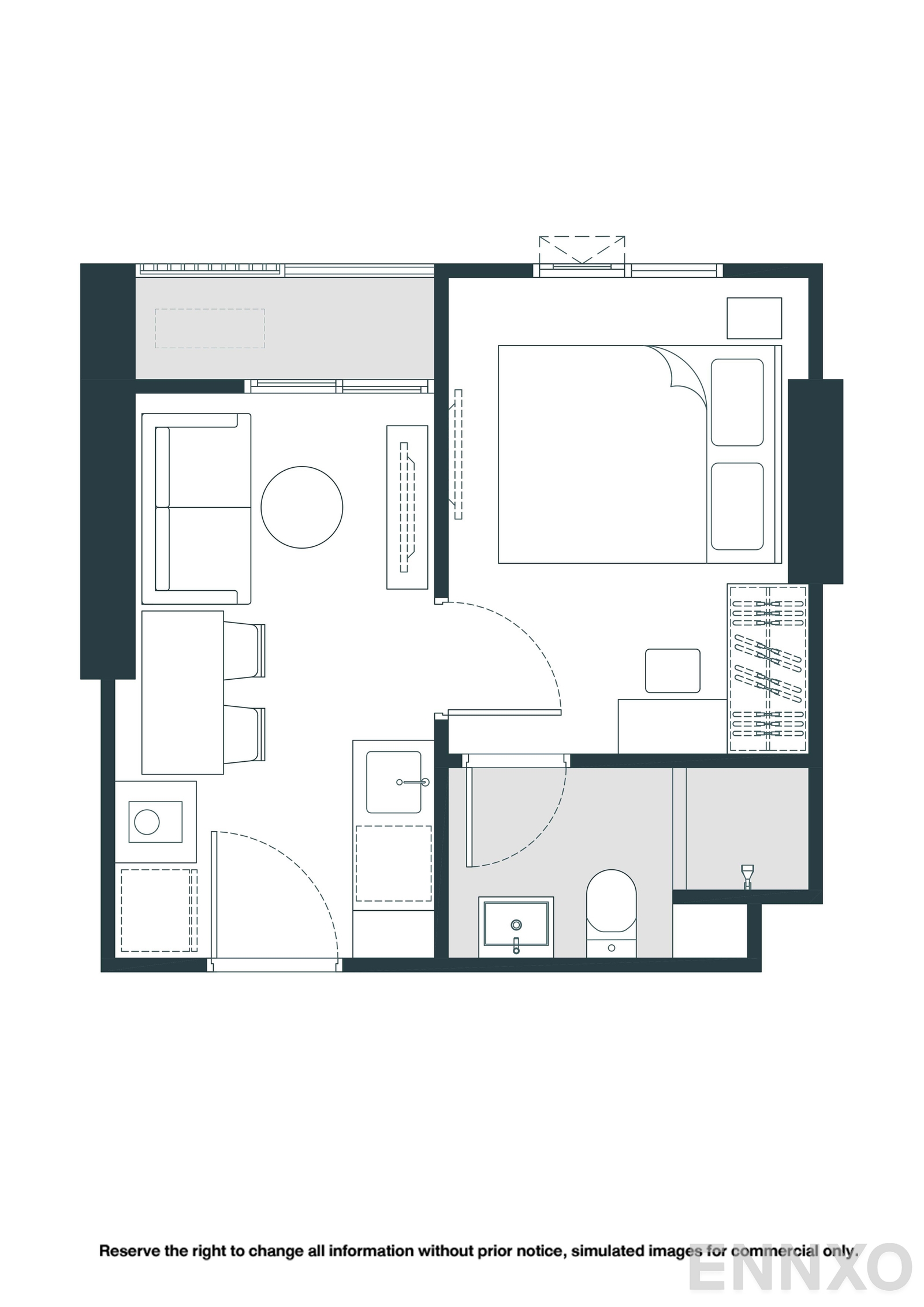 รูปแปลนห้อง A02 ของโครงการ NUE Riverest Ratburana