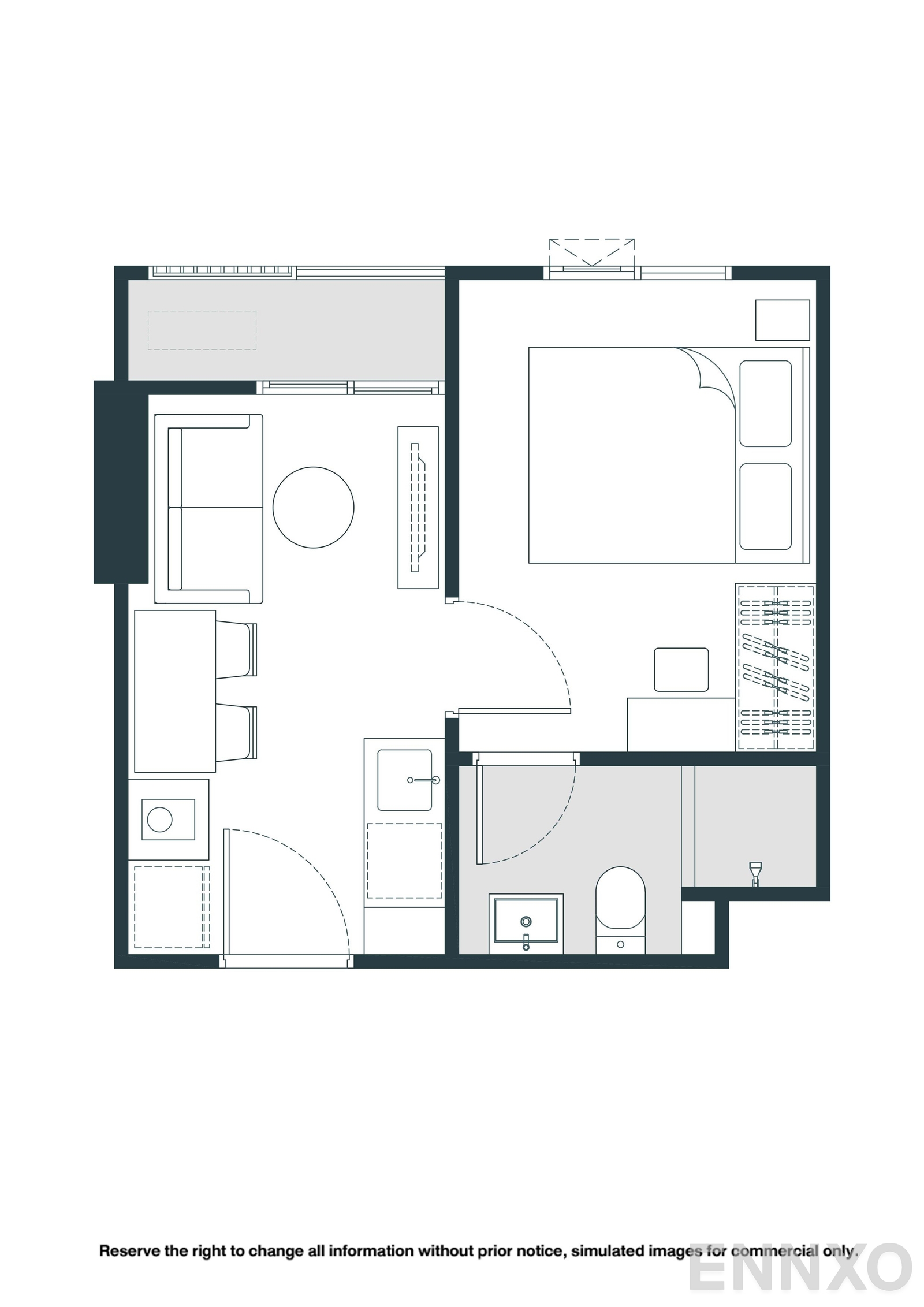 รูปแปลนห้อง A06 ของโครงการ NUE Riverest Ratburana