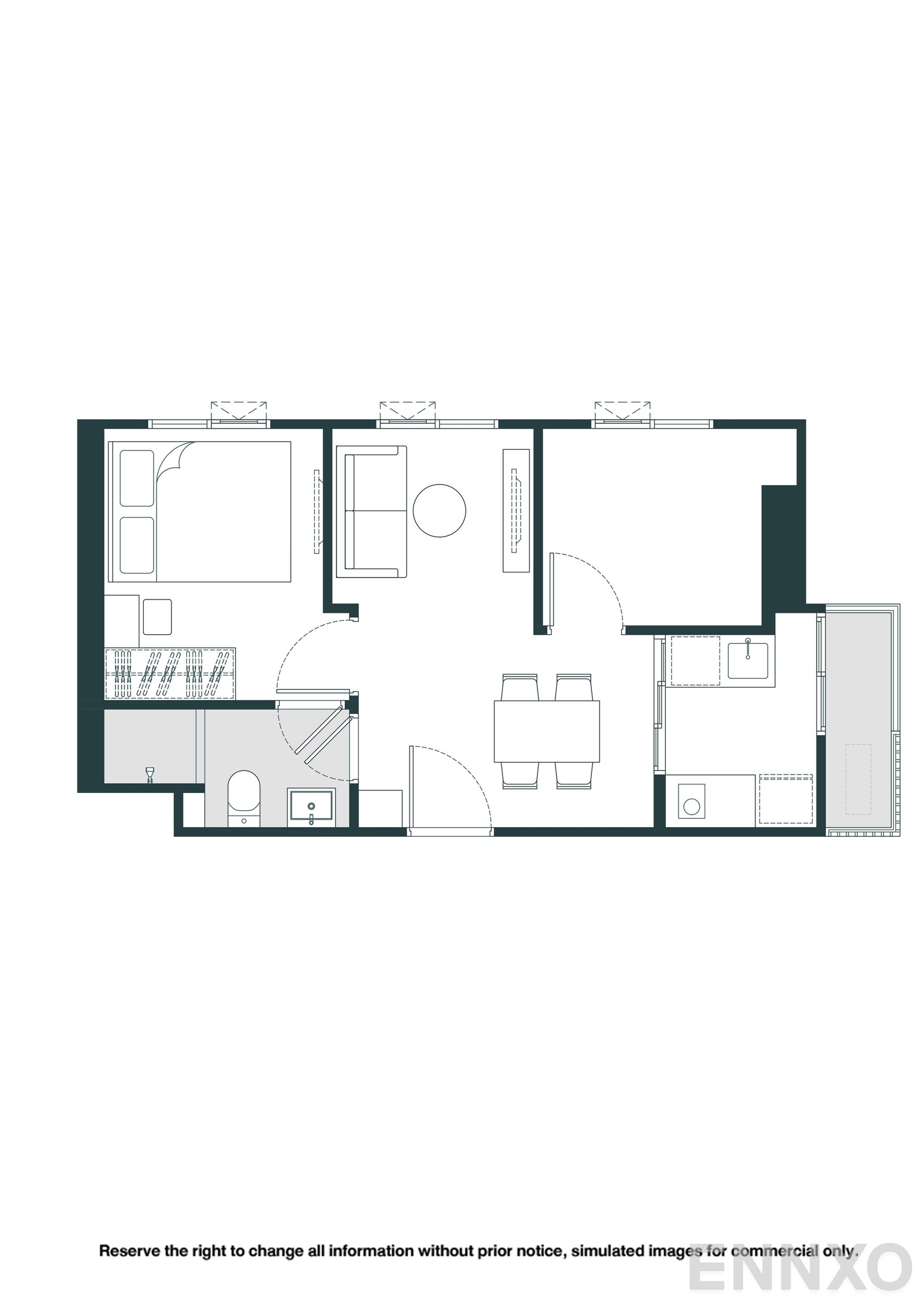 รูปแปลนห้อง B14 ของโครงการ NUE Riverest Ratburana