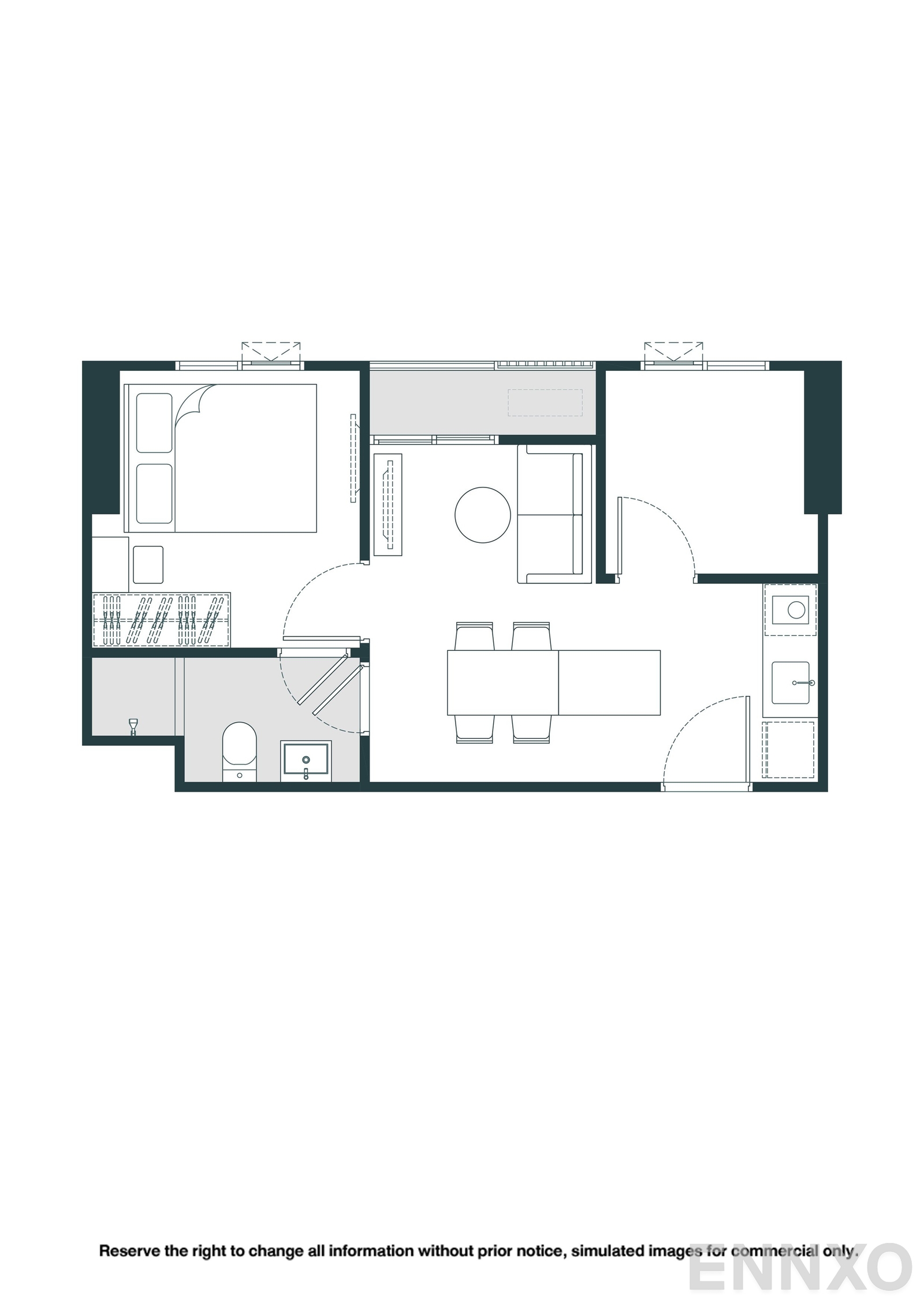 รูปแปลนห้อง B05 ของโครงการ NUE Riverest Ratburana