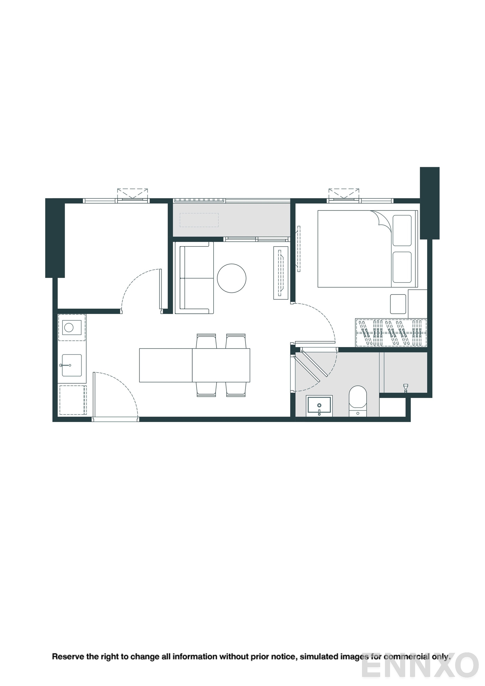 รูปแปลนห้อง B07 ของโครงการ NUE Riverest Ratburana