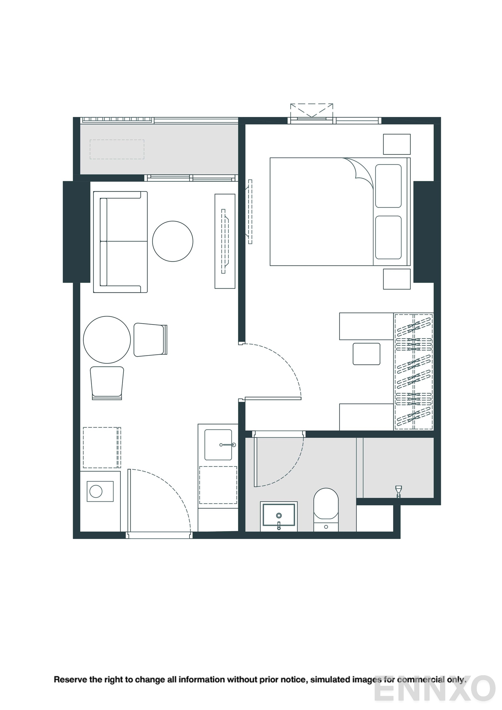 รูปแปลนห้อง A17 ของโครงการ NUE Riverest Ratburana