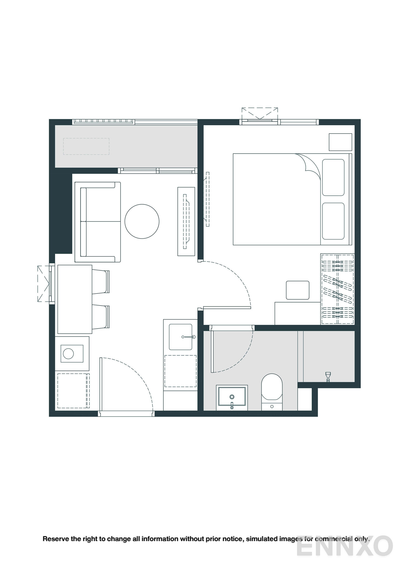 รูปแปลนห้อง A07 ของโครงการ NUE Riverest Ratburana