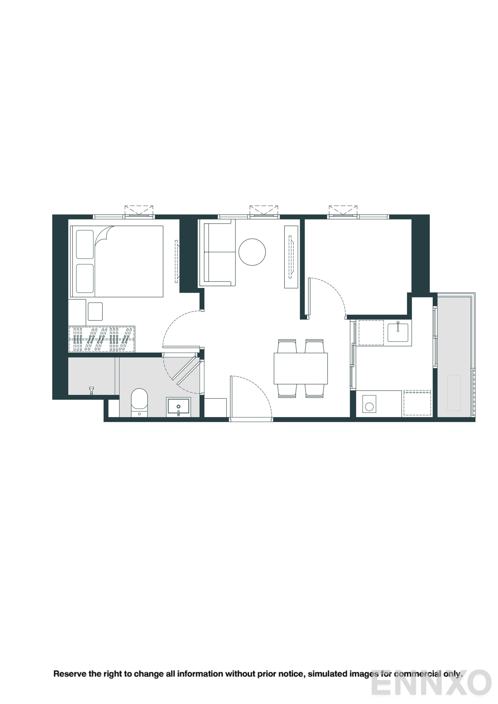 รูปแปลนห้อง B09 ของโครงการ NUE Riverest Ratburana