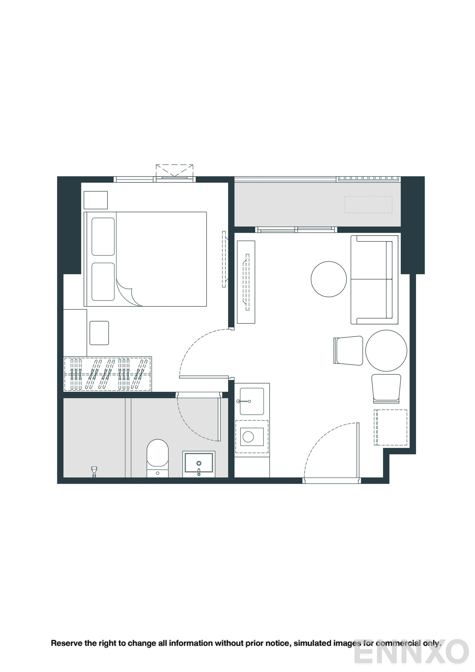 รูปแปลนห้อง A10-M ของโครงการ NUE Riverest Ratburana