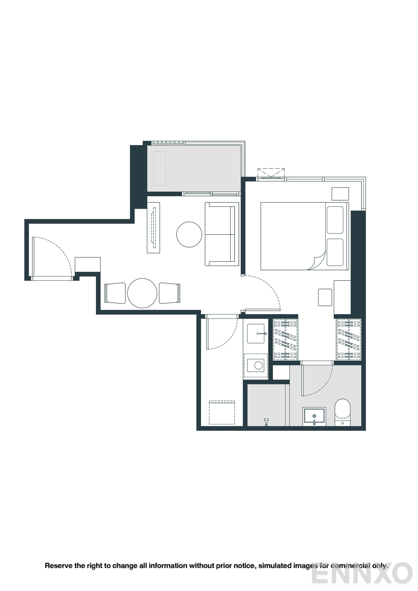 รูปแปลนห้อง A12 ของโครงการ NUE Riverest Ratburana