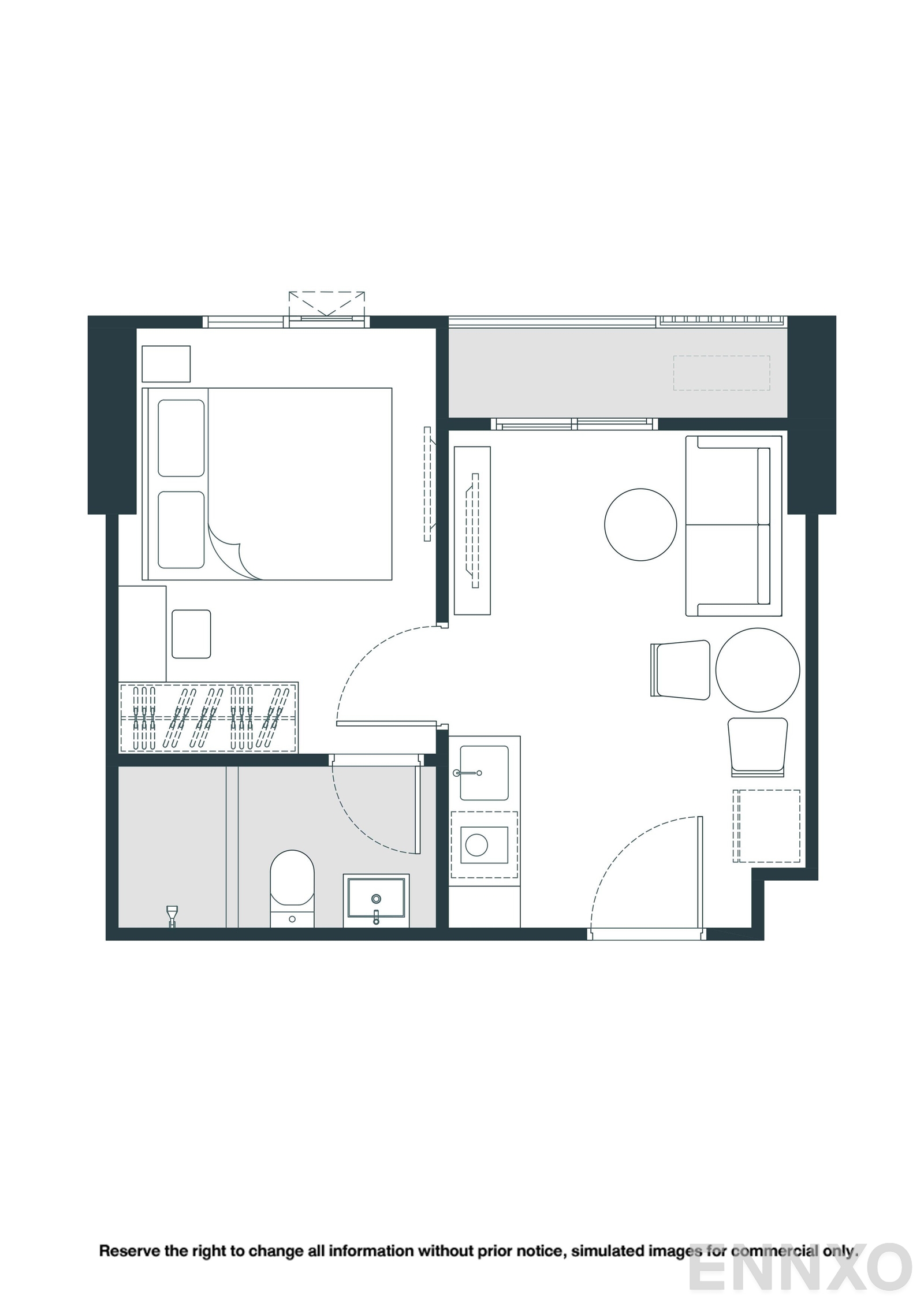รูปแปลนห้อง A09-M ของโครงการ NUE Riverest Ratburana