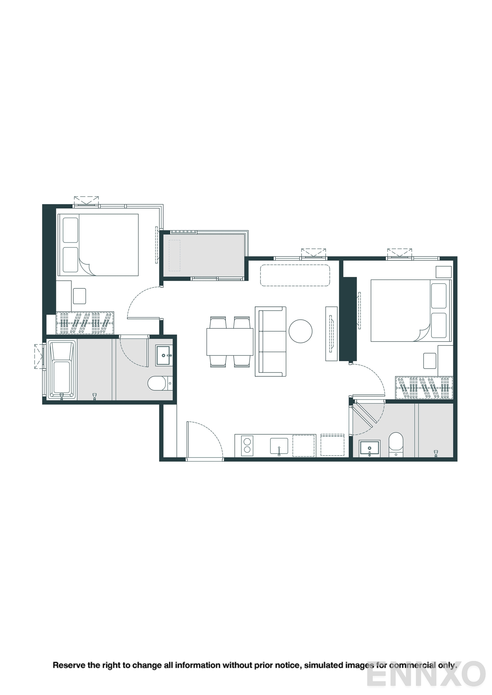 รูปแปลนห้อง B18 ของโครงการ NUE Riverest Ratburana