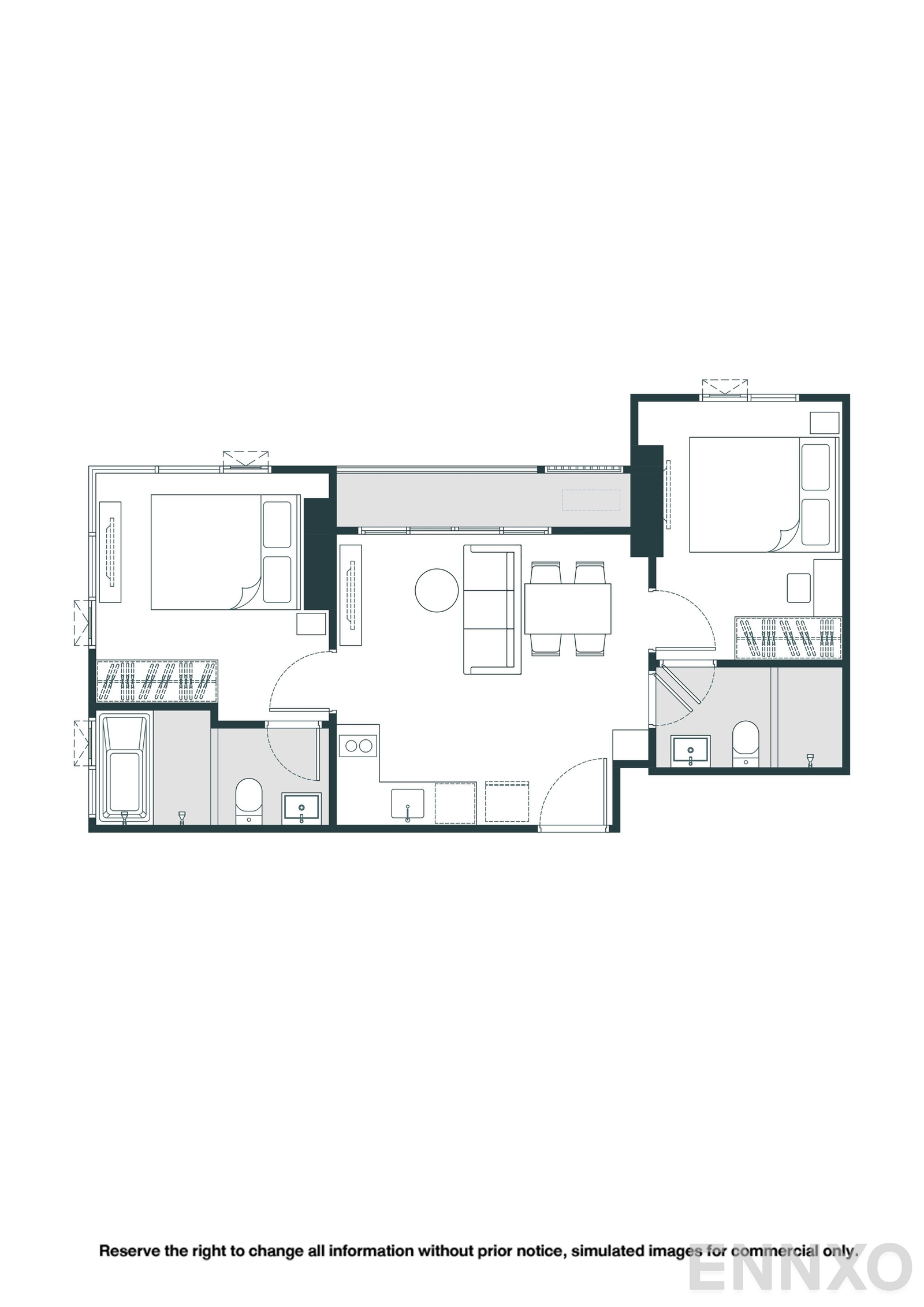 รูปแปลนห้อง B17-M ของโครงการ NUE Riverest Ratburana