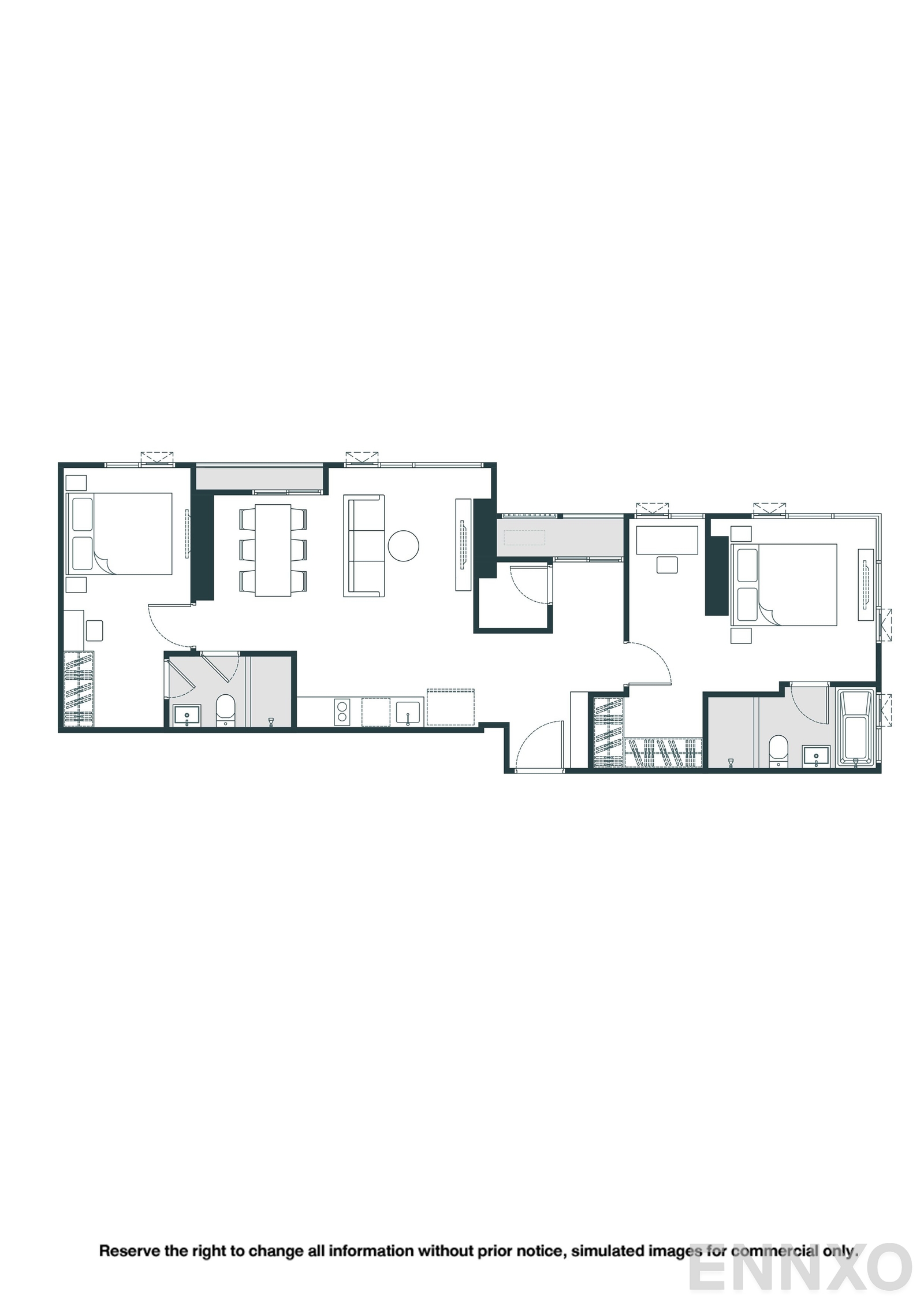 รูปแปลนห้อง B20-M ของโครงการ NUE Riverest Ratburana