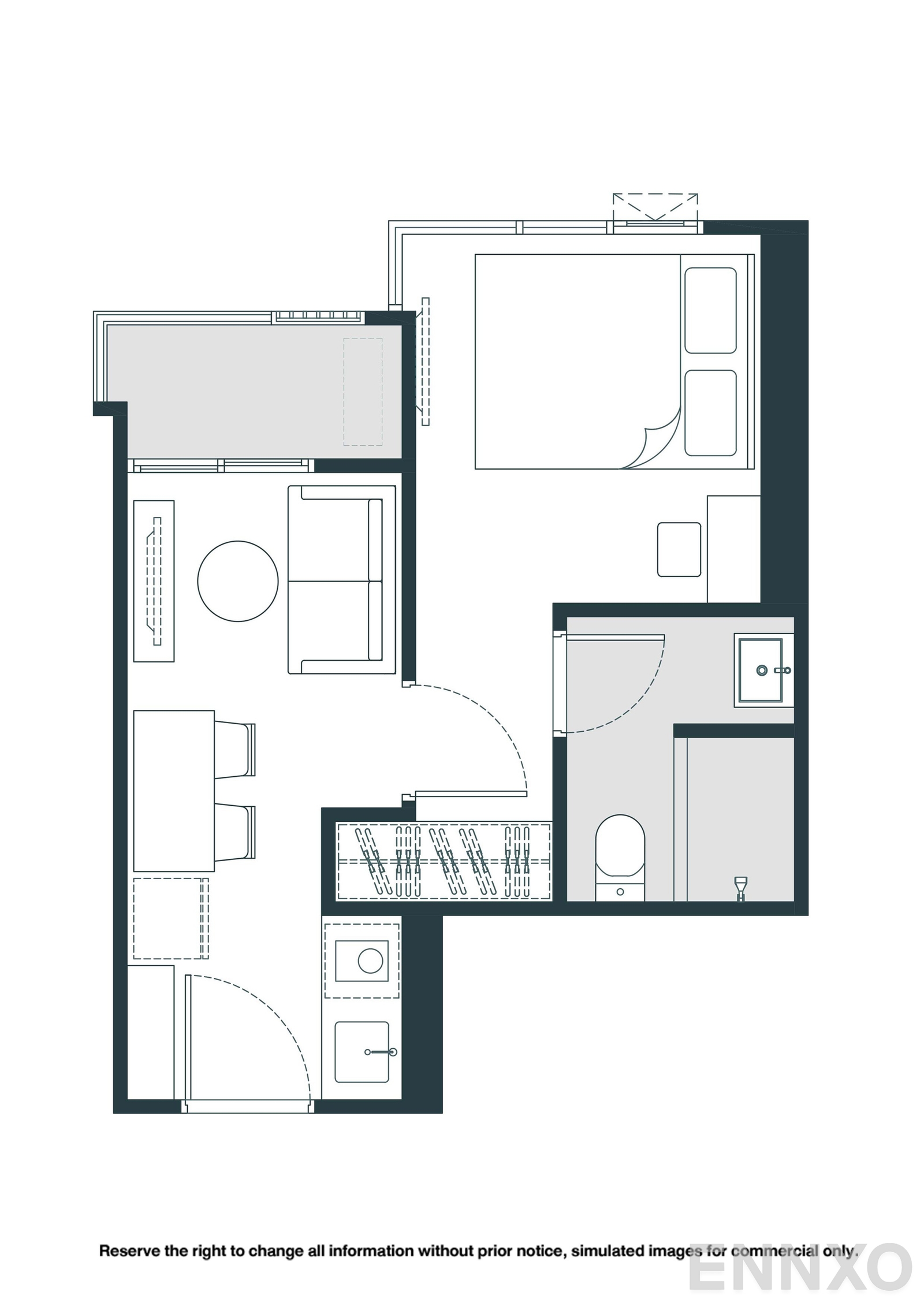 รูปแปลนห้อง A08 ของโครงการ NUE Riverest Ratburana