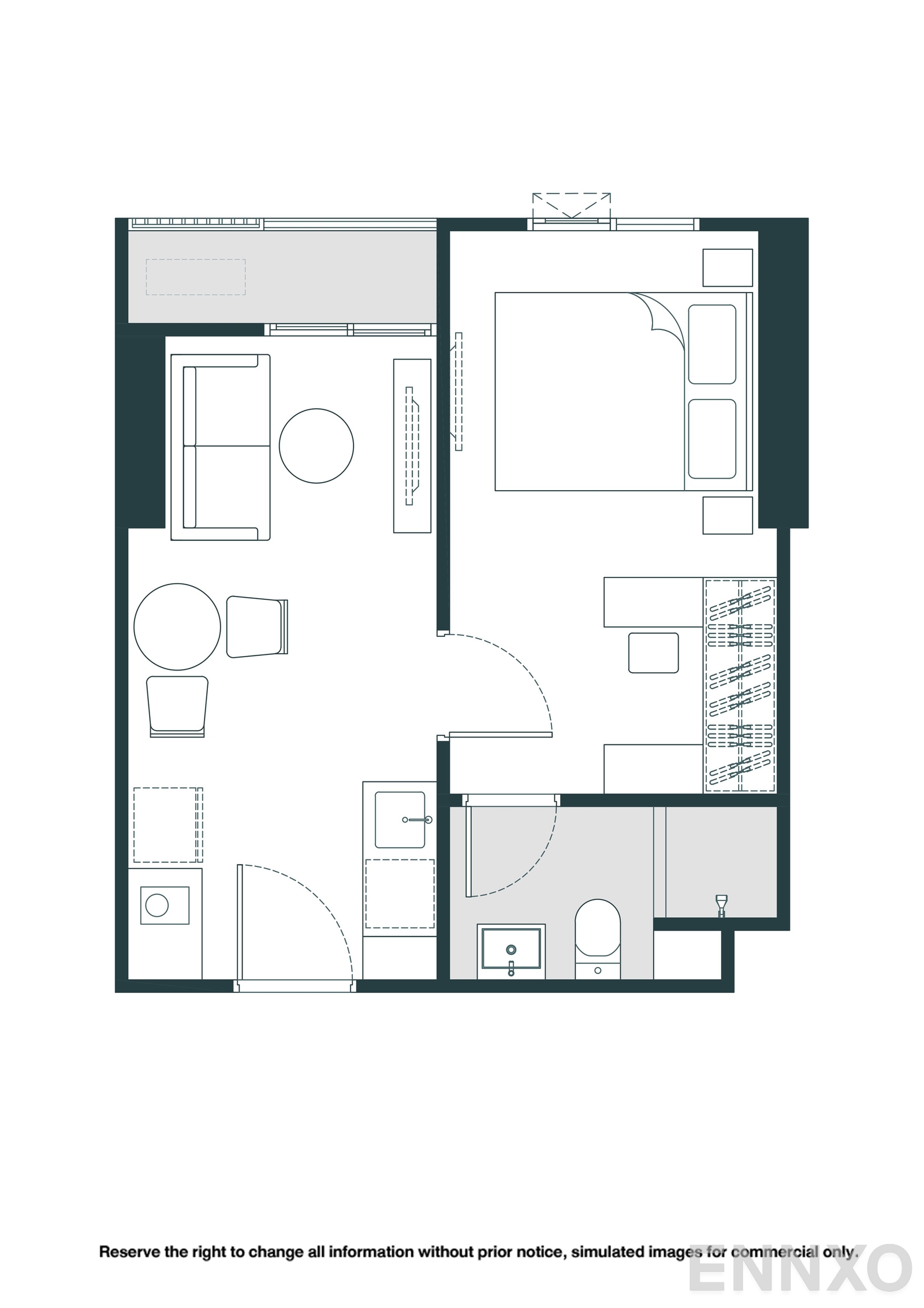 รูปแปลนห้อง A19 ของโครงการ NUE Riverest Ratburana