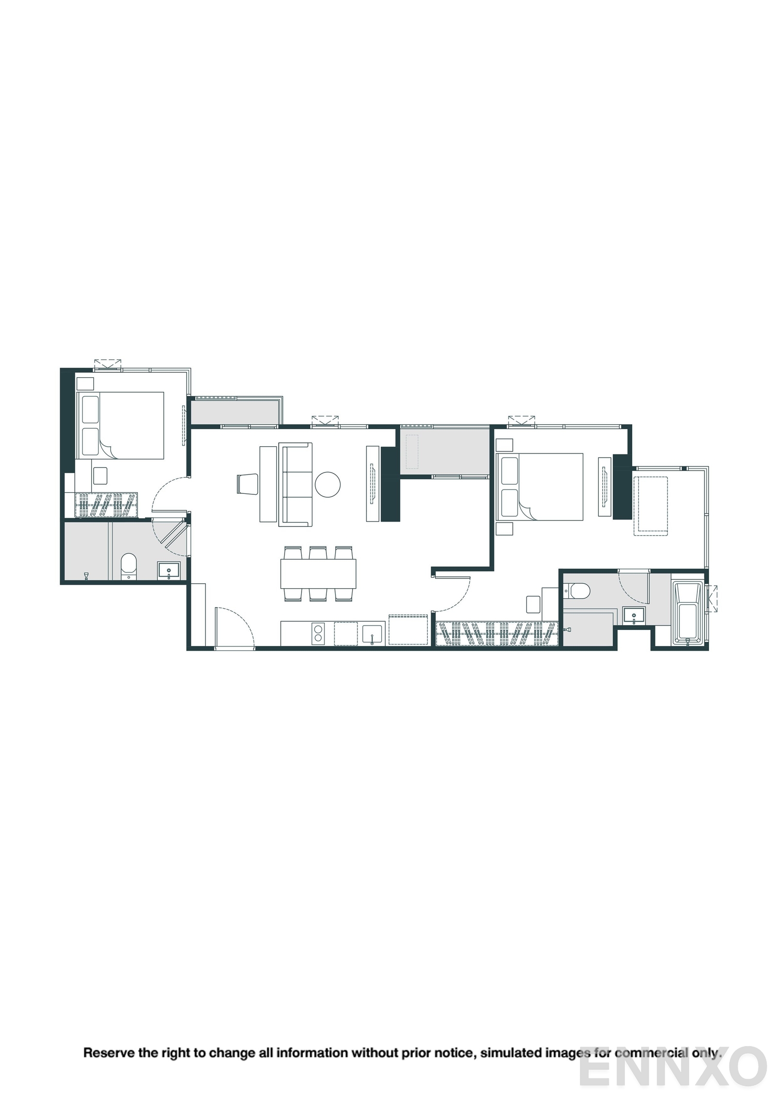 รูปแปลนห้อง B19 ของโครงการ NUE Riverest Ratburana