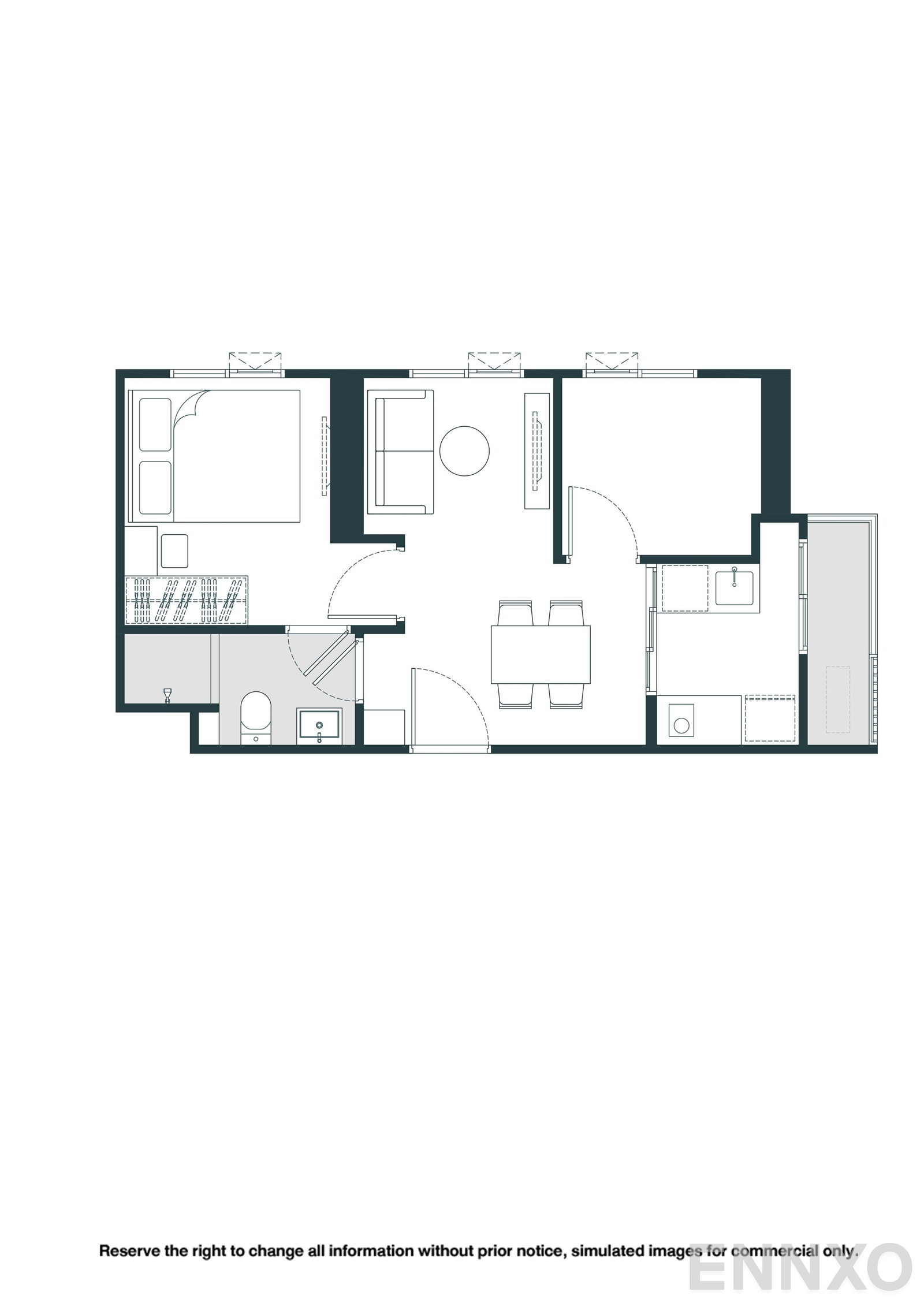 รูปแปลนห้อง B08 ของโครงการ NUE Riverest Ratburana